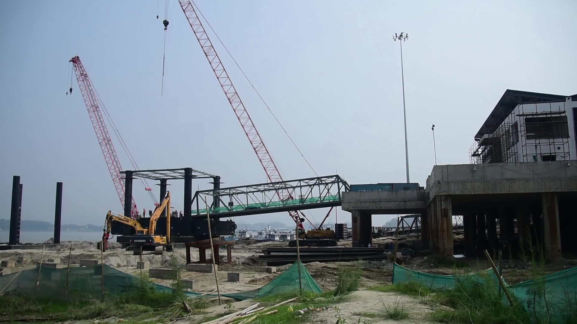 Construction works on India’s First River Terminal Guwahati Gateway Ghat