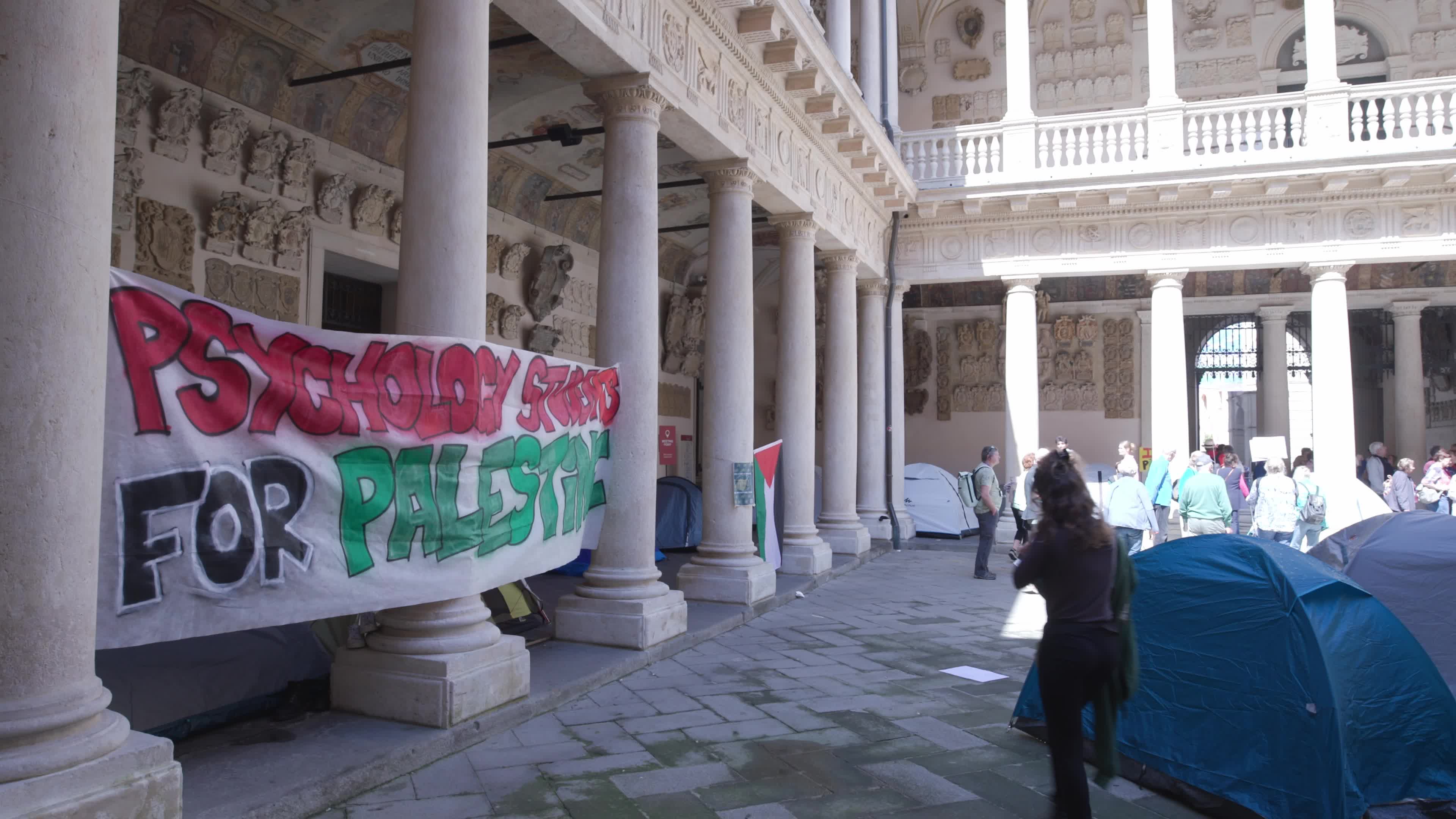 Activists Set Up Gaza Solidarity Camps Across Palazzo Bo at the University of Padua