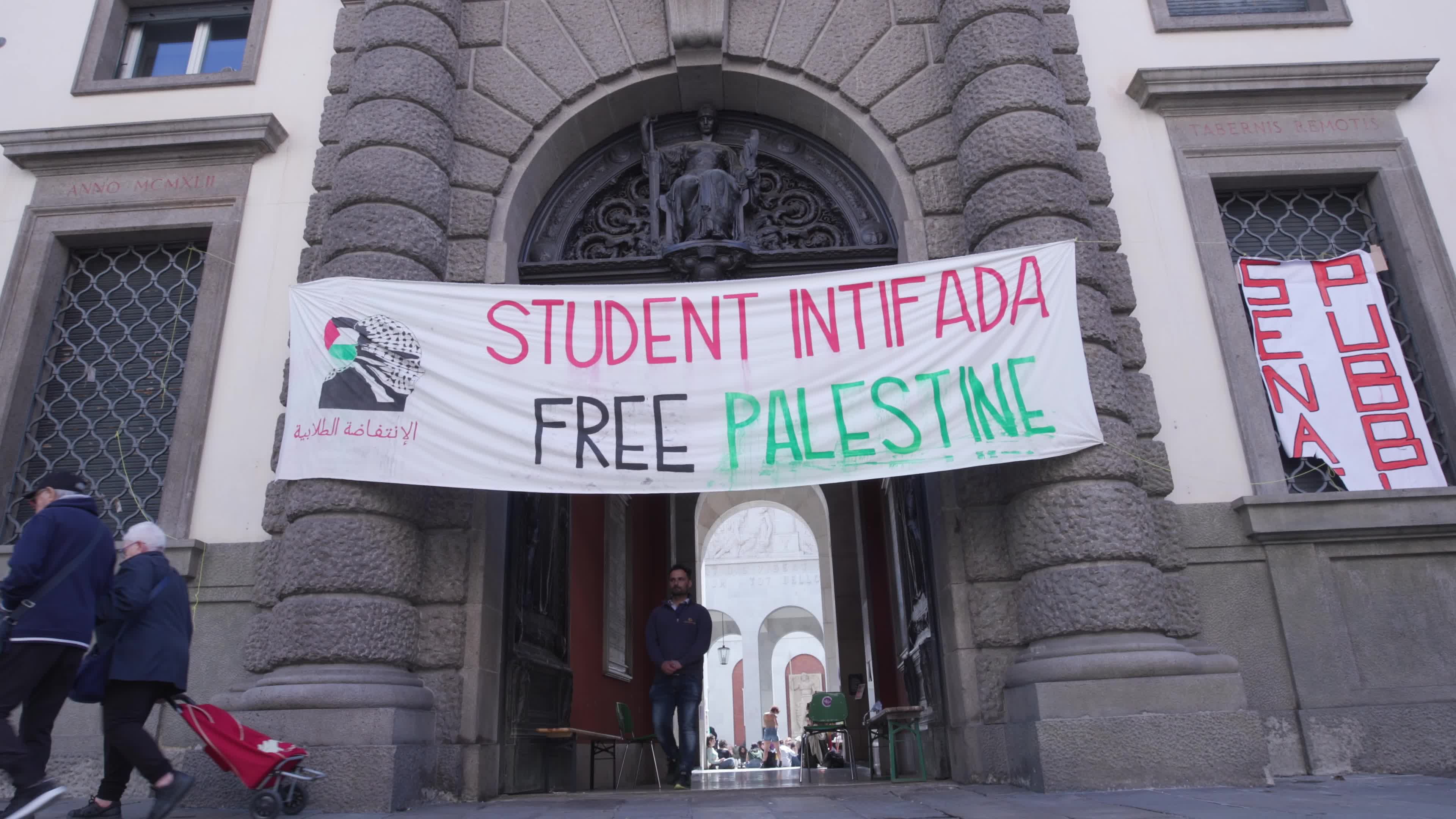 Activists Set Up Gaza Solidarity Camps Across Palazzo Bo at the University of Padua