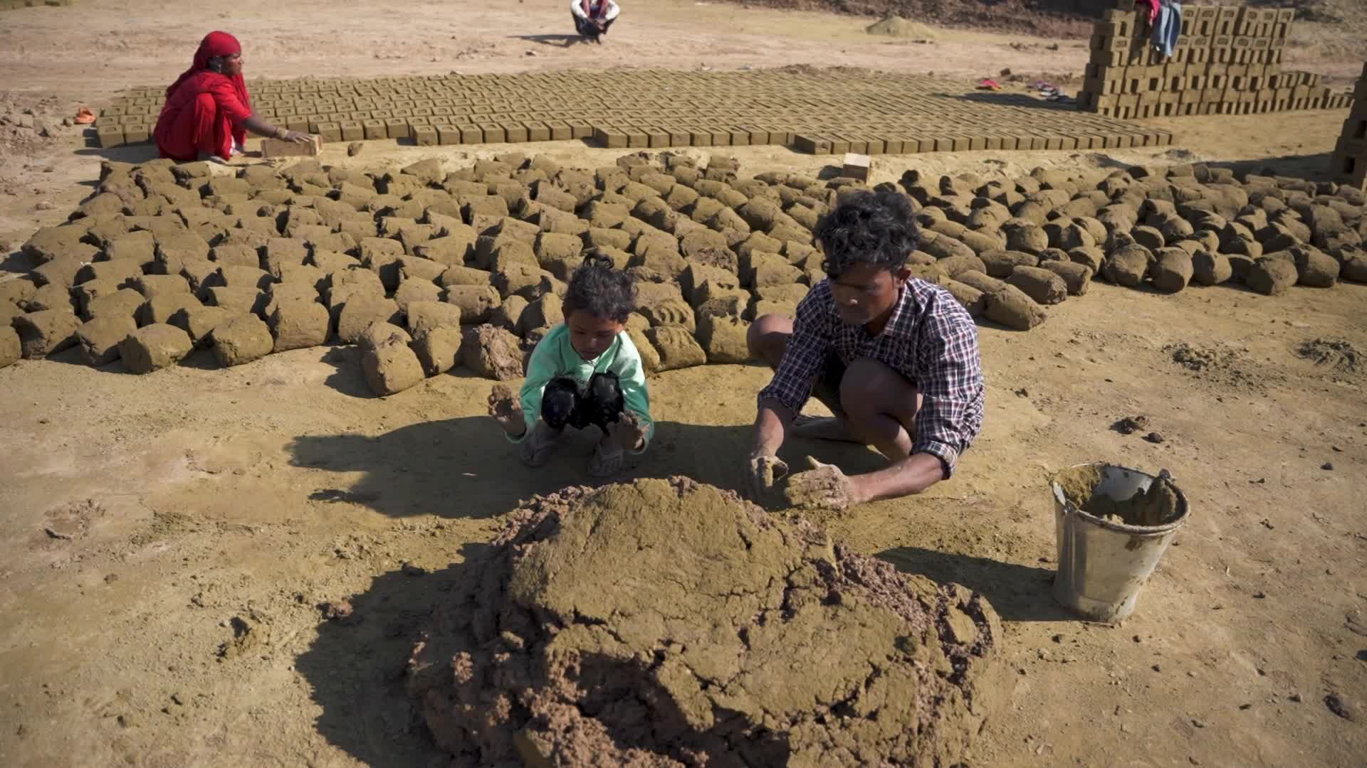 Brick Making in Kashmir, India