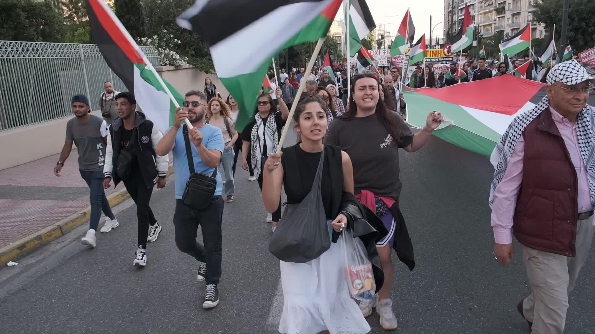 Solidarity Rally In Athens On The 76th Anniversary Of The Nakba