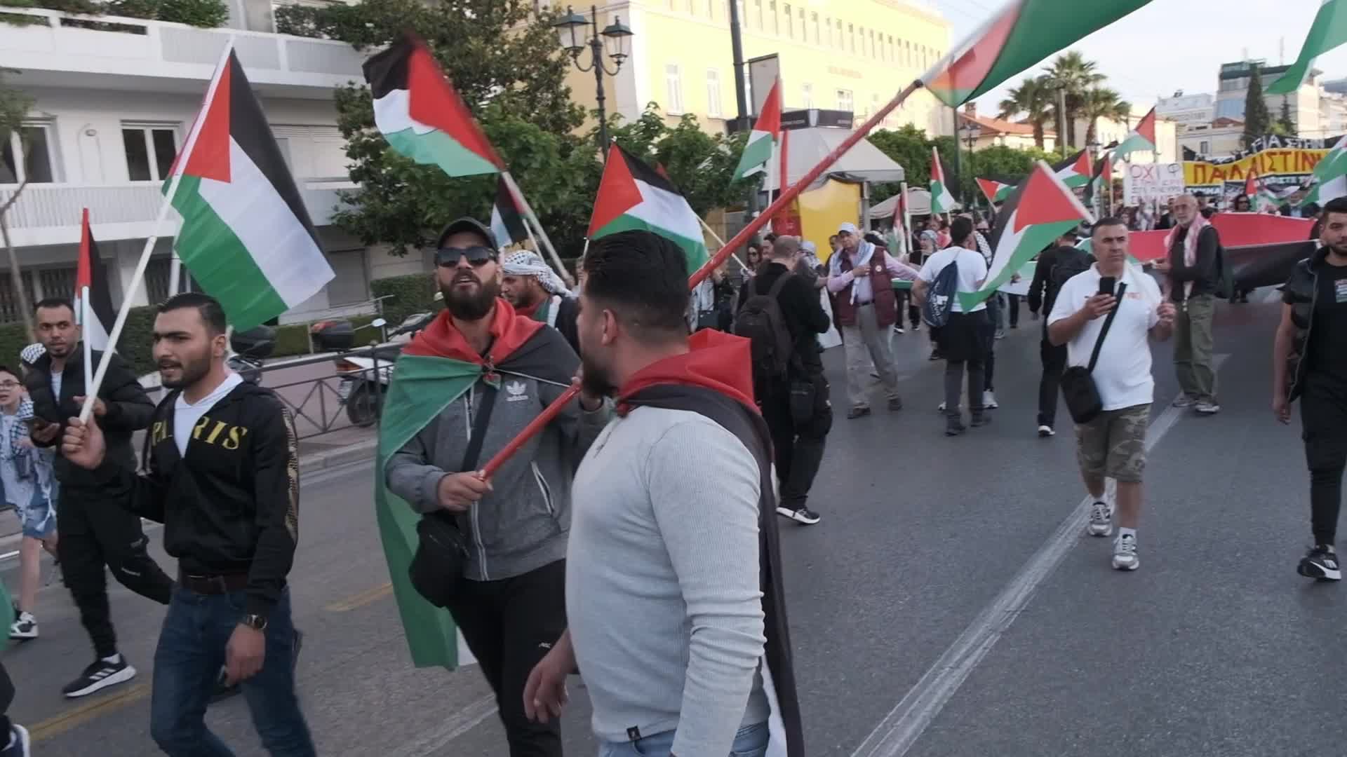 Solidarity Rally In Athens On The 76th Anniversary Of The Nakba
