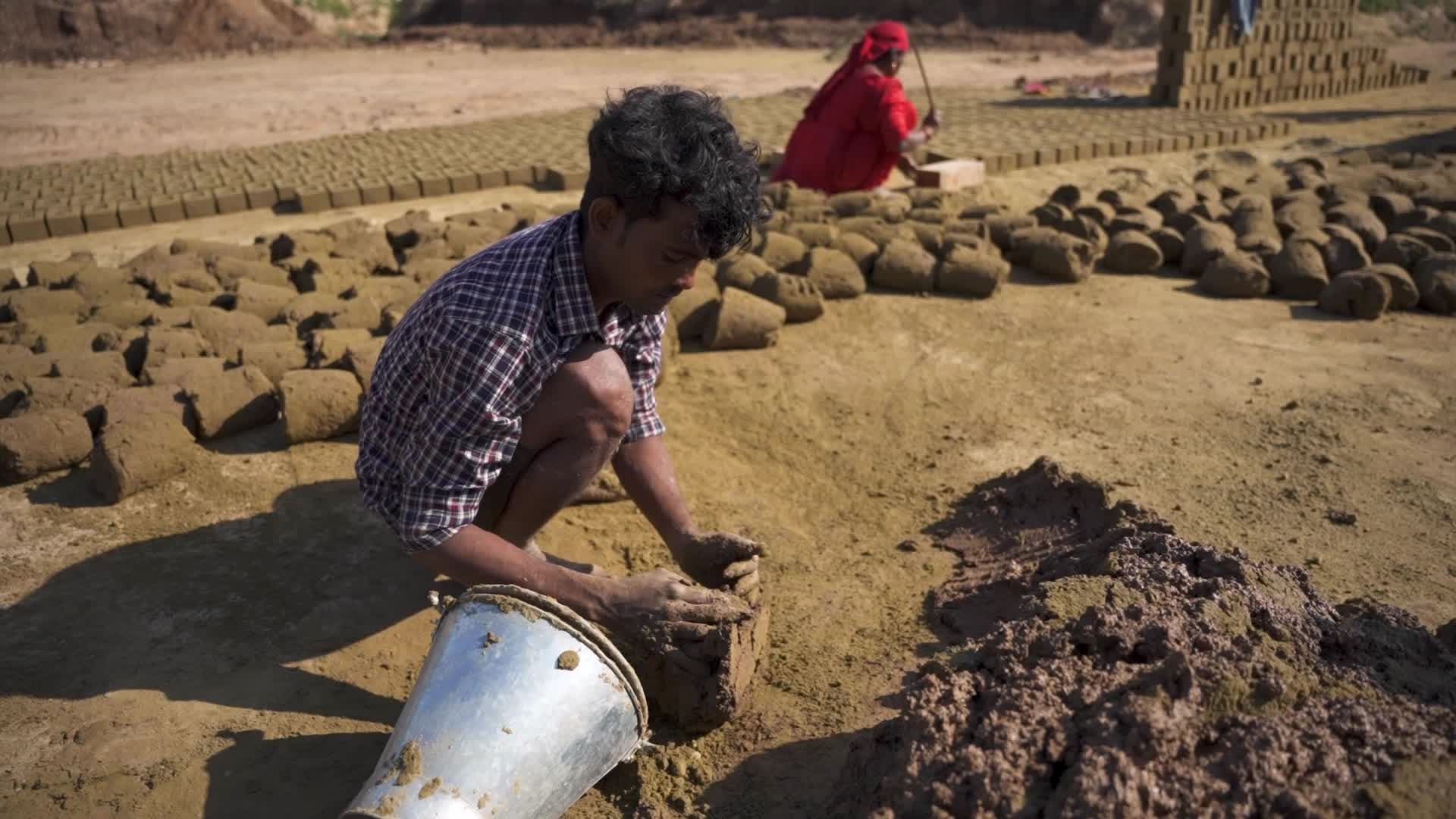 Brick Making in Kashmir, India