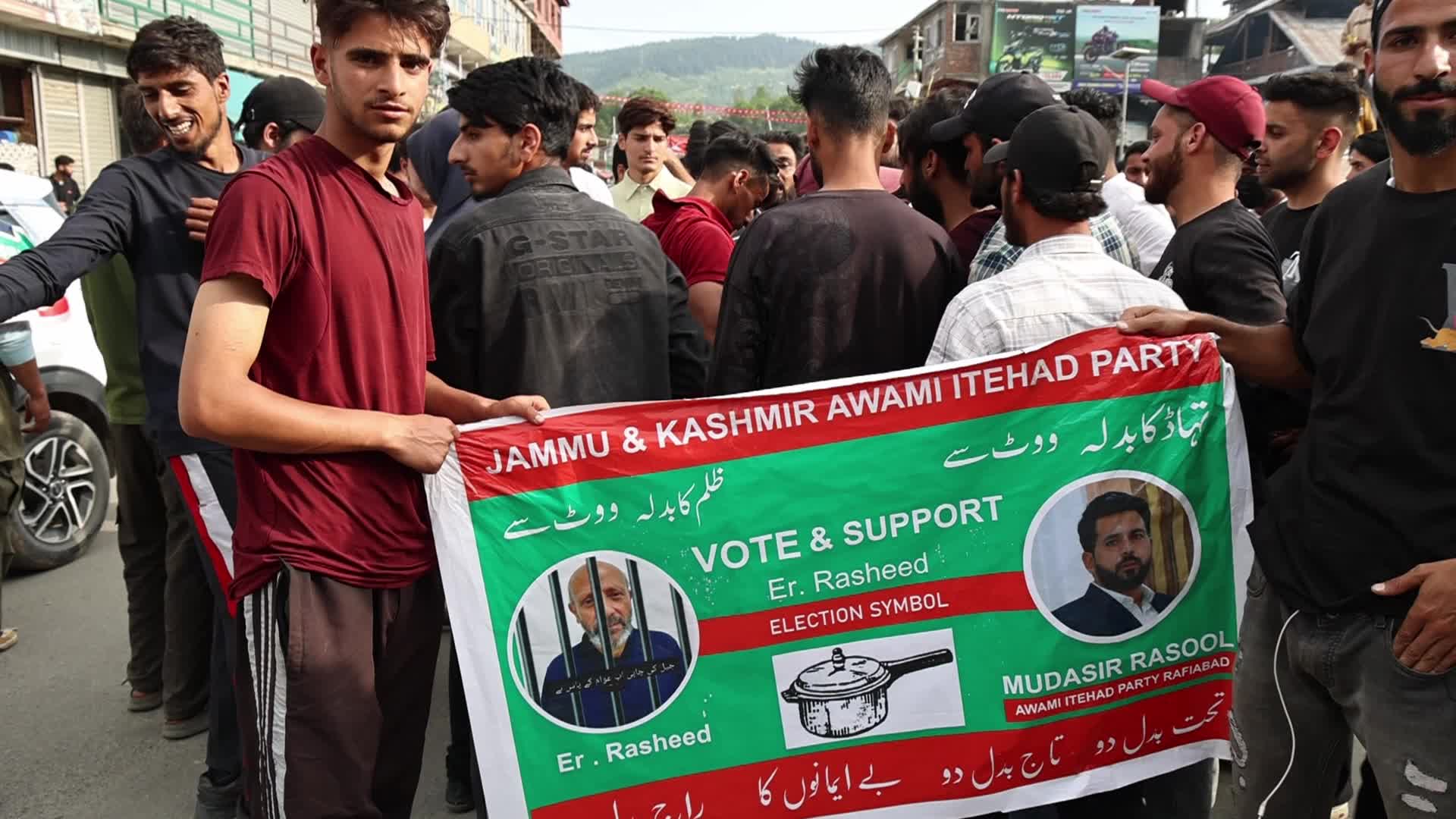 Jailed Engineer Rashid Son Abrar Rashid Campaign For Lok Sabha Elections 