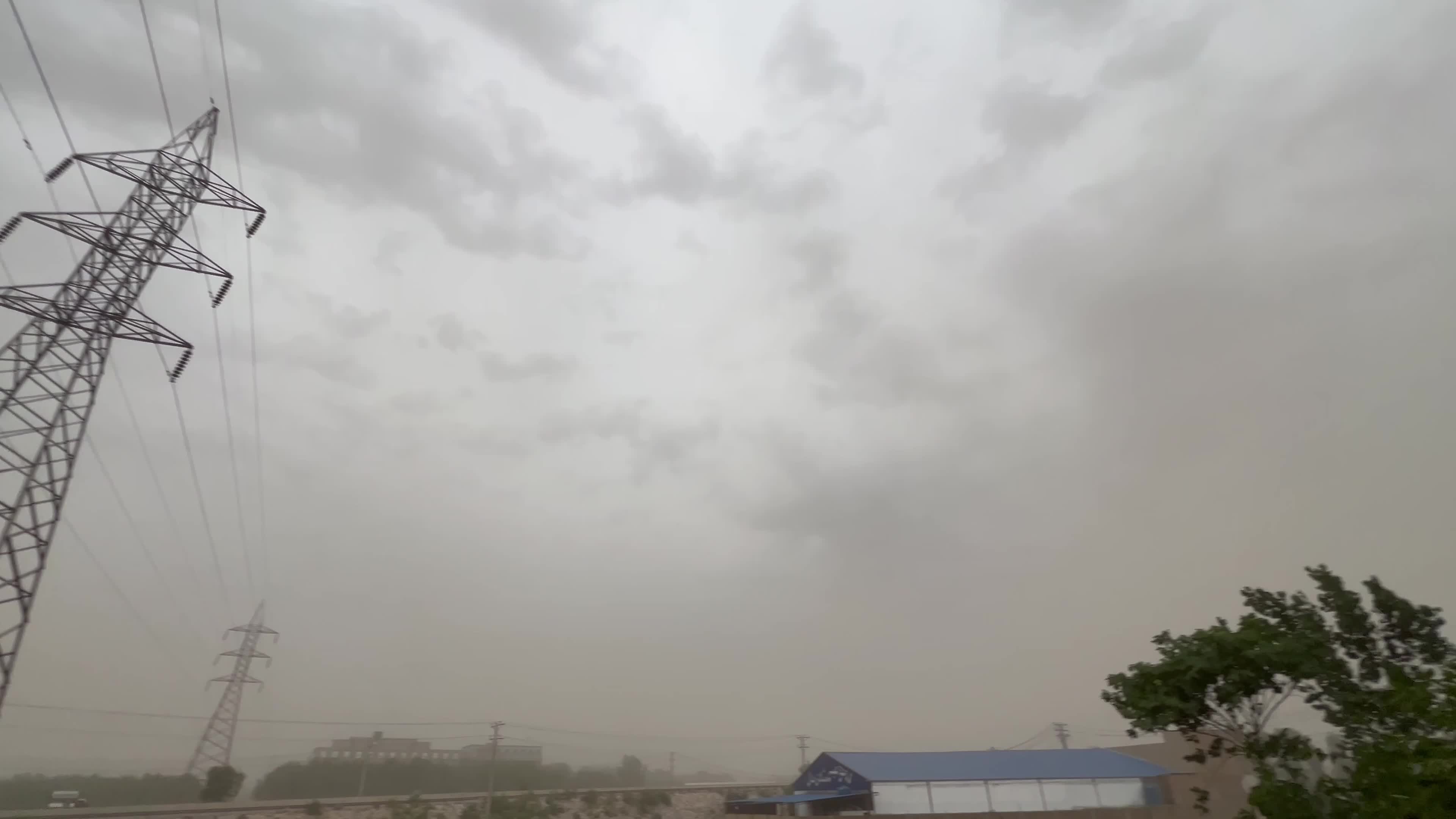 Rain Clouds Form at Dusk in Peshawar