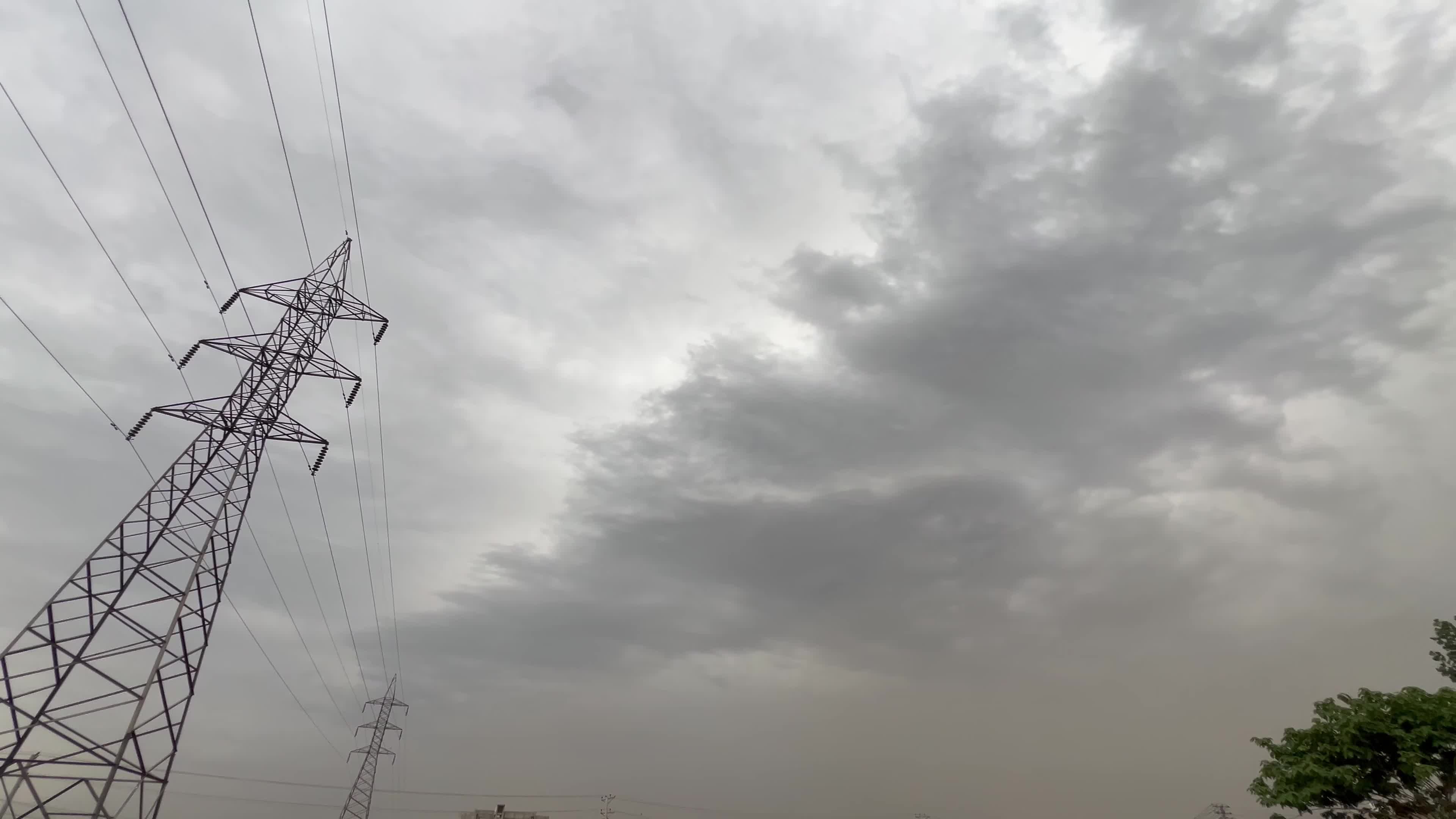 Rain Clouds Form at Dusk in Peshawar