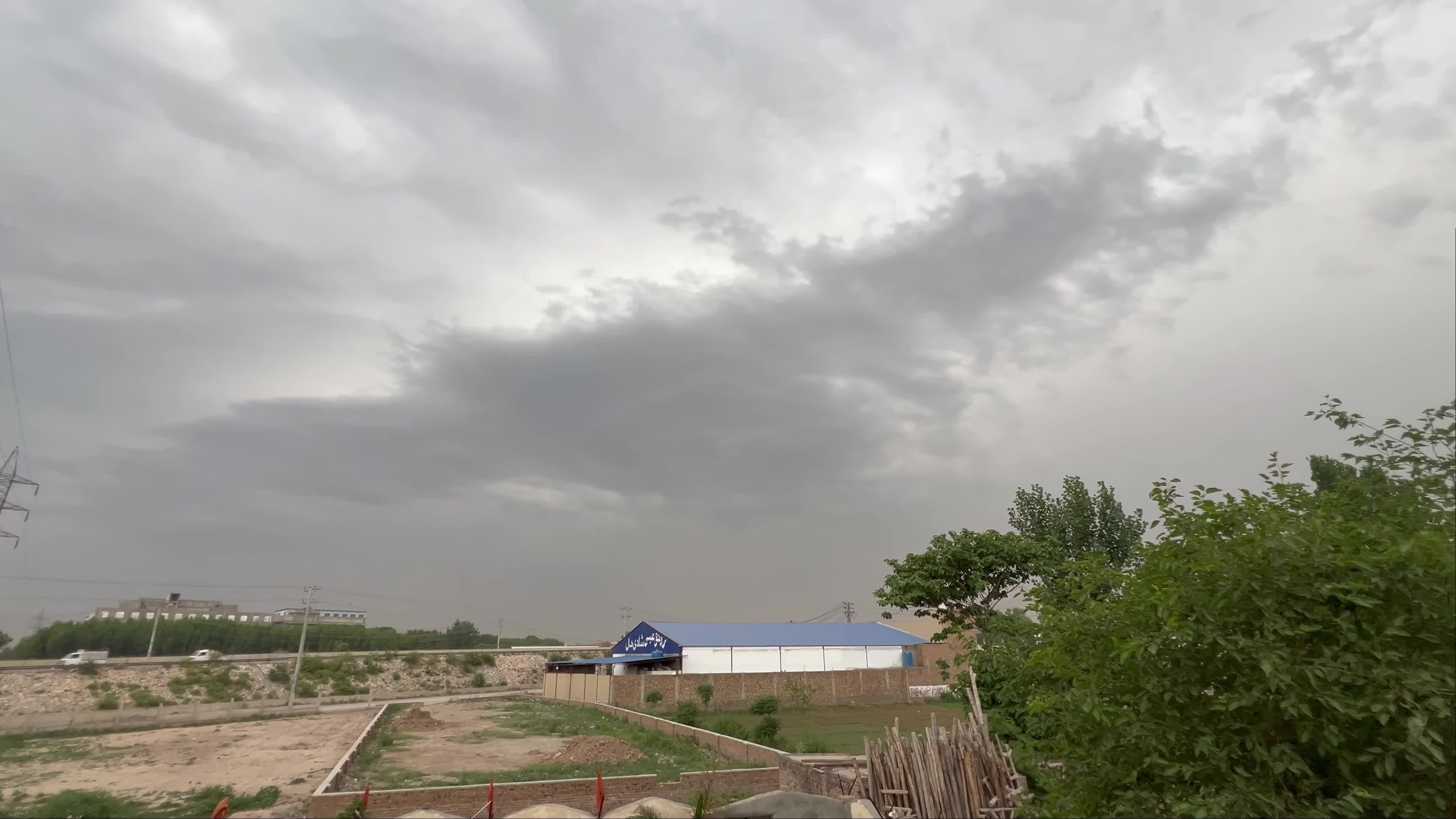Rain Clouds Form at Dusk in Peshawar
