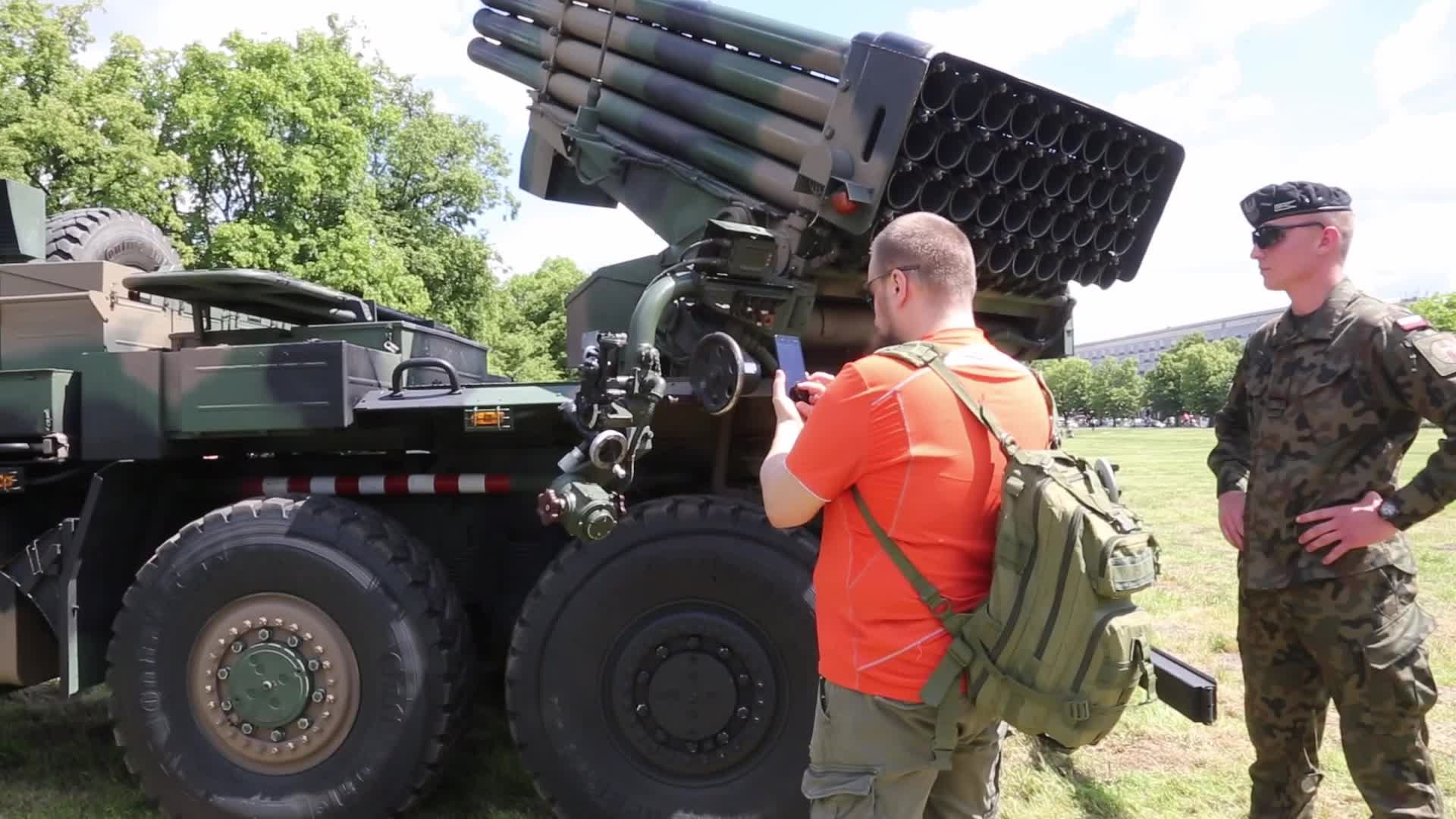 Military arms presentation in Krakow, Poland