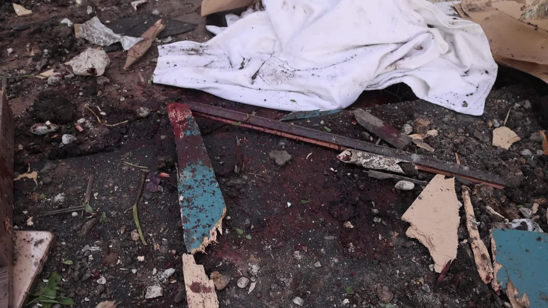 Russian attack on a resort compound near Kharkiv, Ukraine
