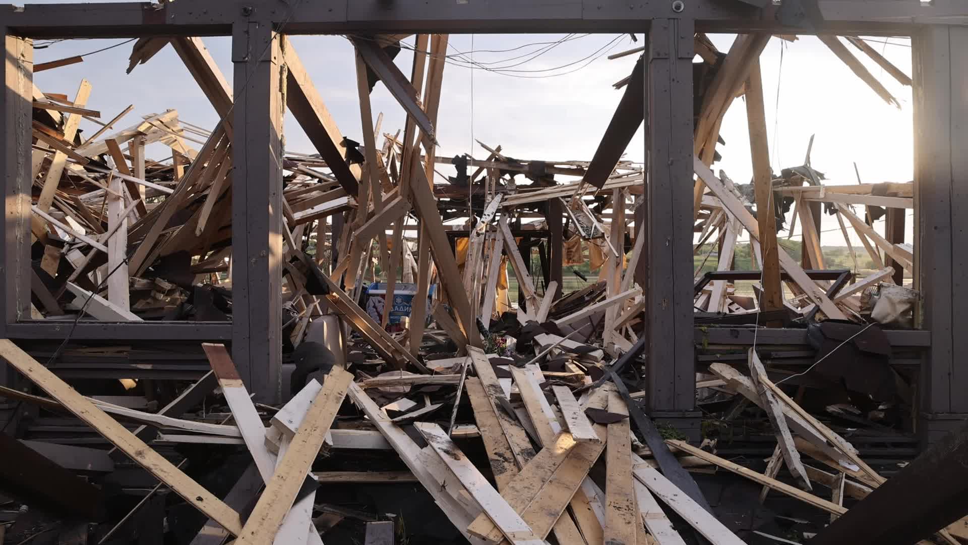Russian attack on a resort compound near Kharkiv, Ukraine
