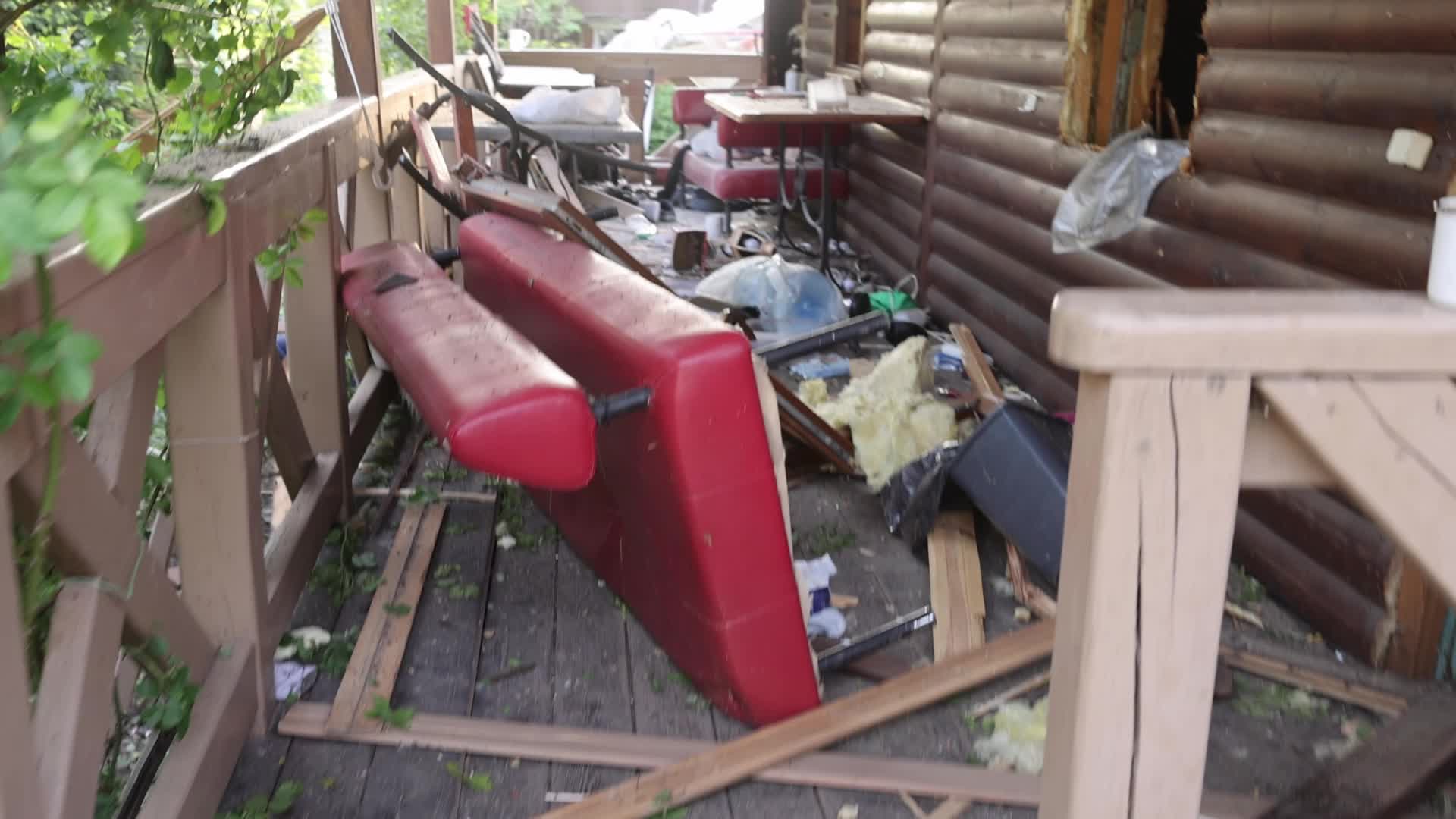Russian attack on a resort compound near Kharkiv, Ukraine