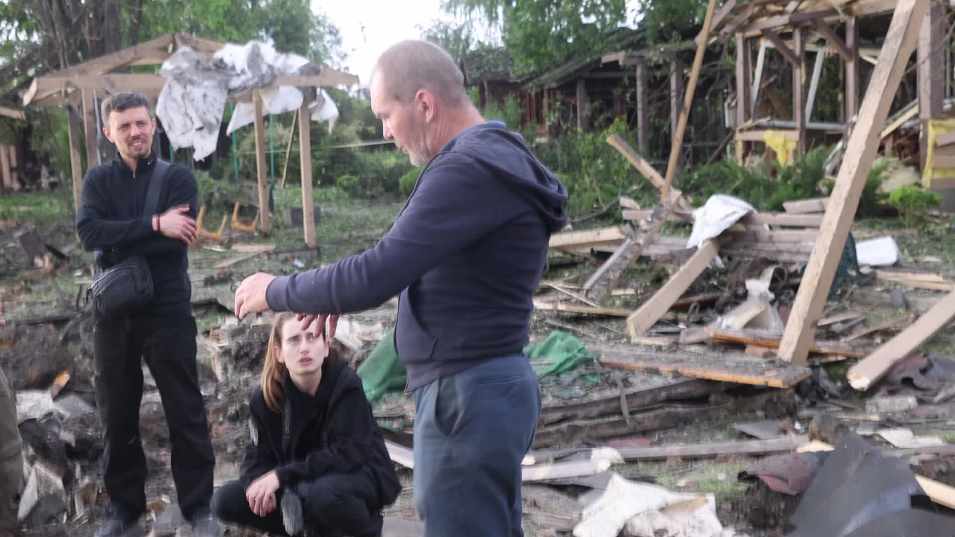 Russian attack on a resort compound near Kharkiv, Ukraine