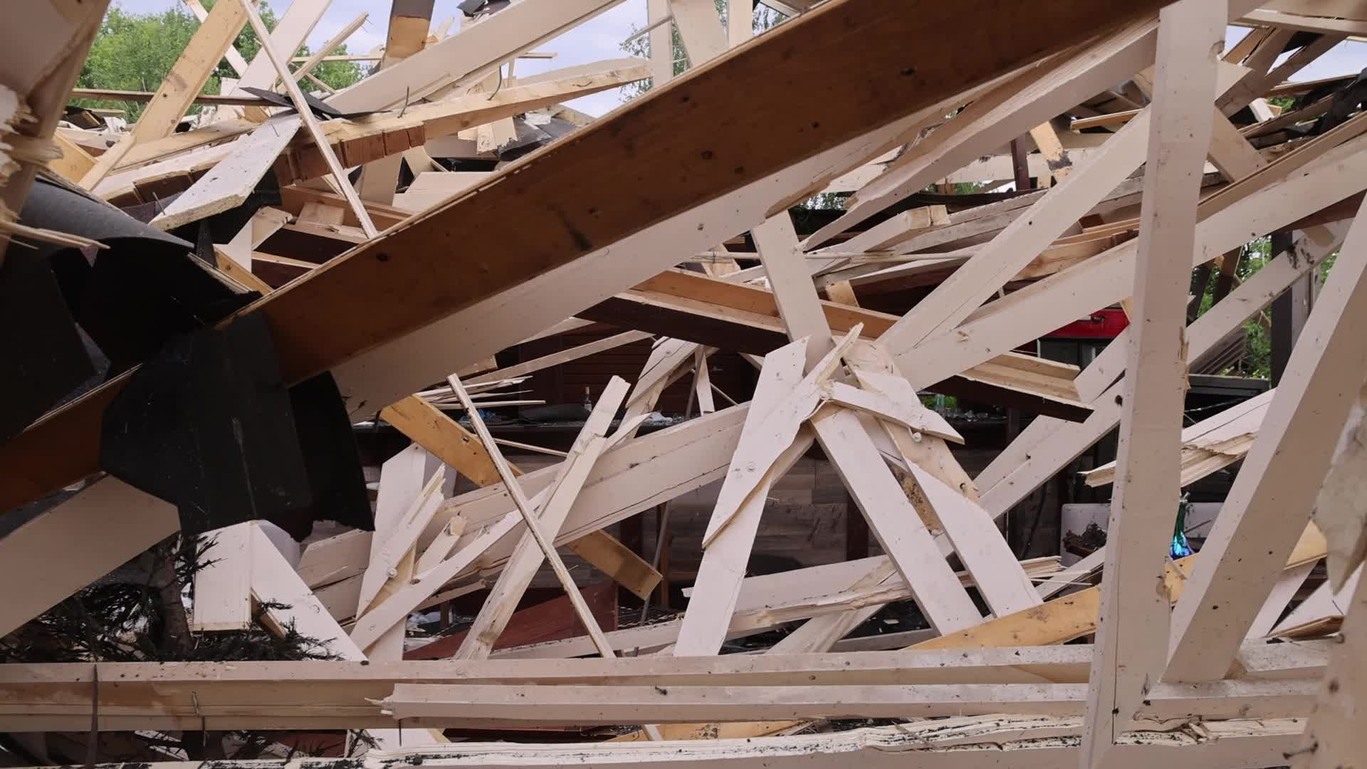Russian attack on a resort compound near Kharkiv, Ukraine