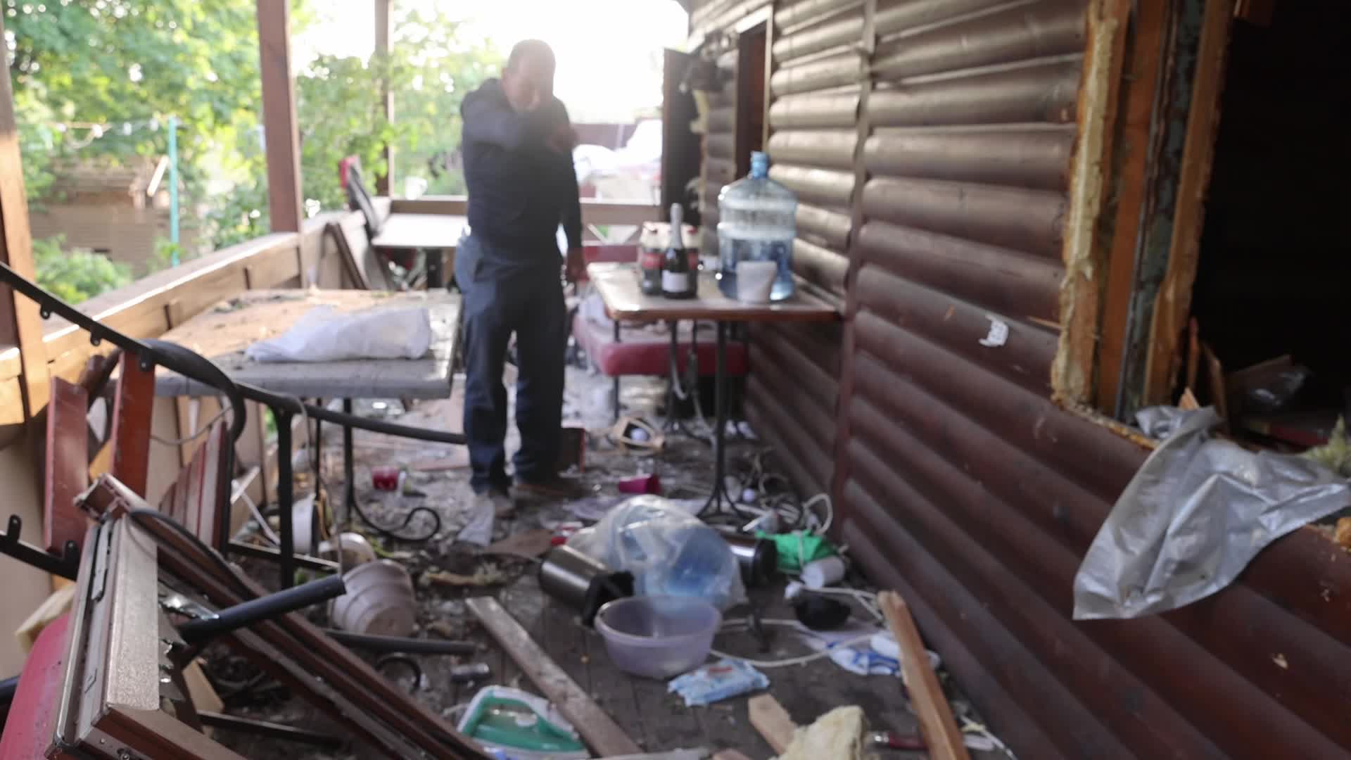 Russian attack on a resort compound near Kharkiv, Ukraine