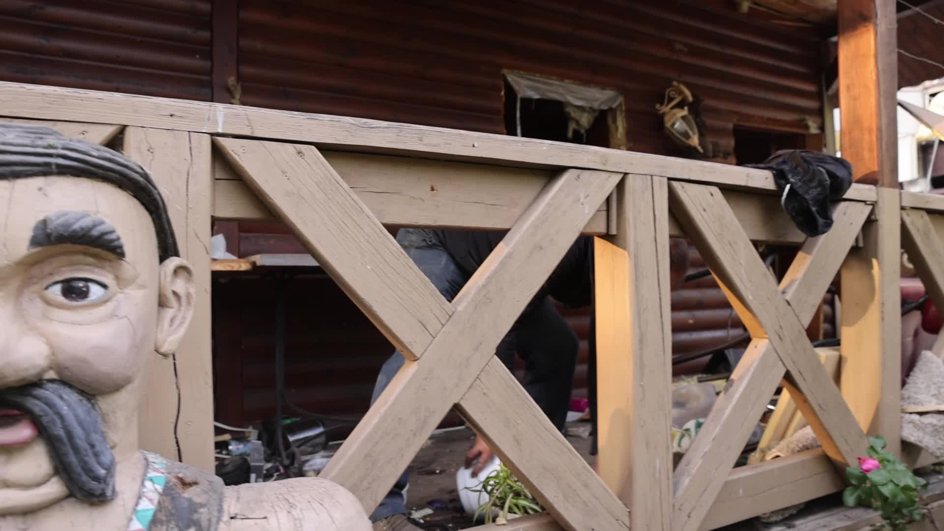 Russian attack on a resort compound near Kharkiv, Ukraine