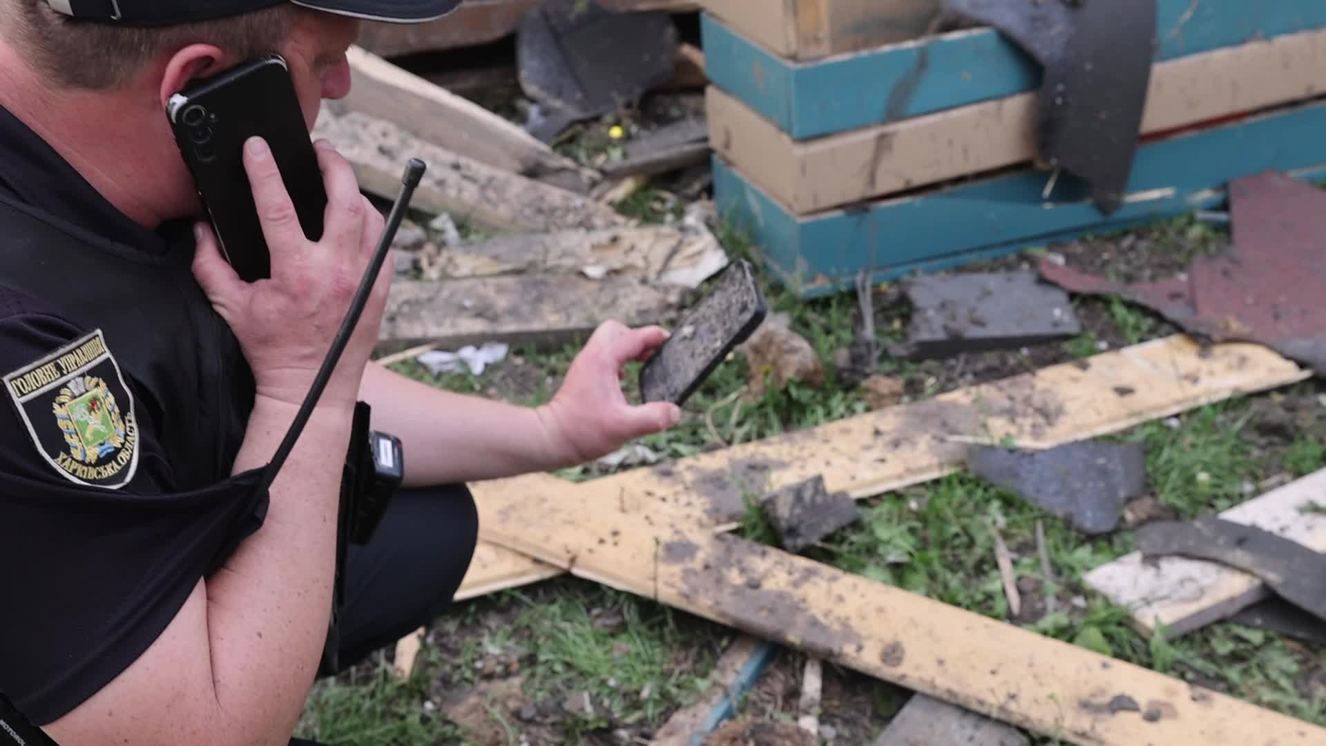 Russian attack on a resort compound near Kharkiv, Ukraine