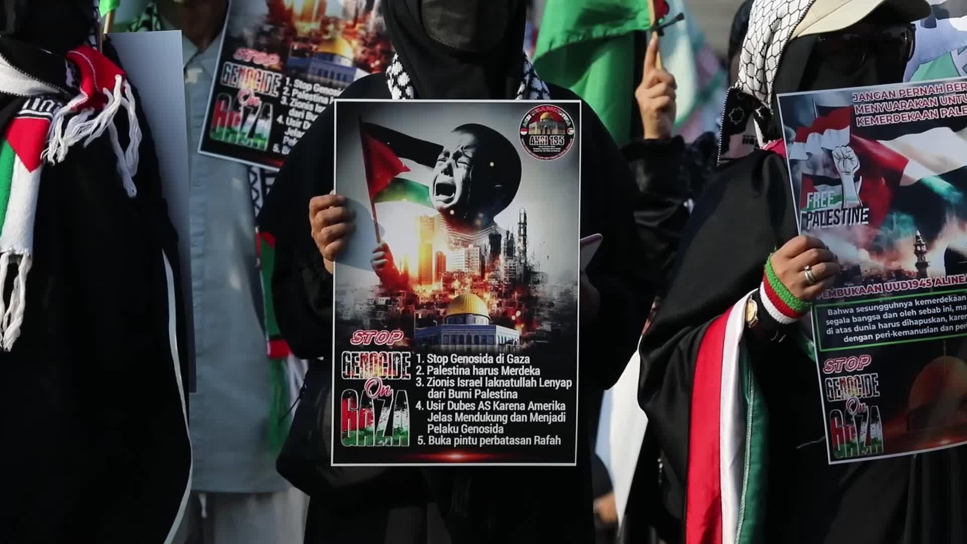 Pro Palestine rally in Indonesia