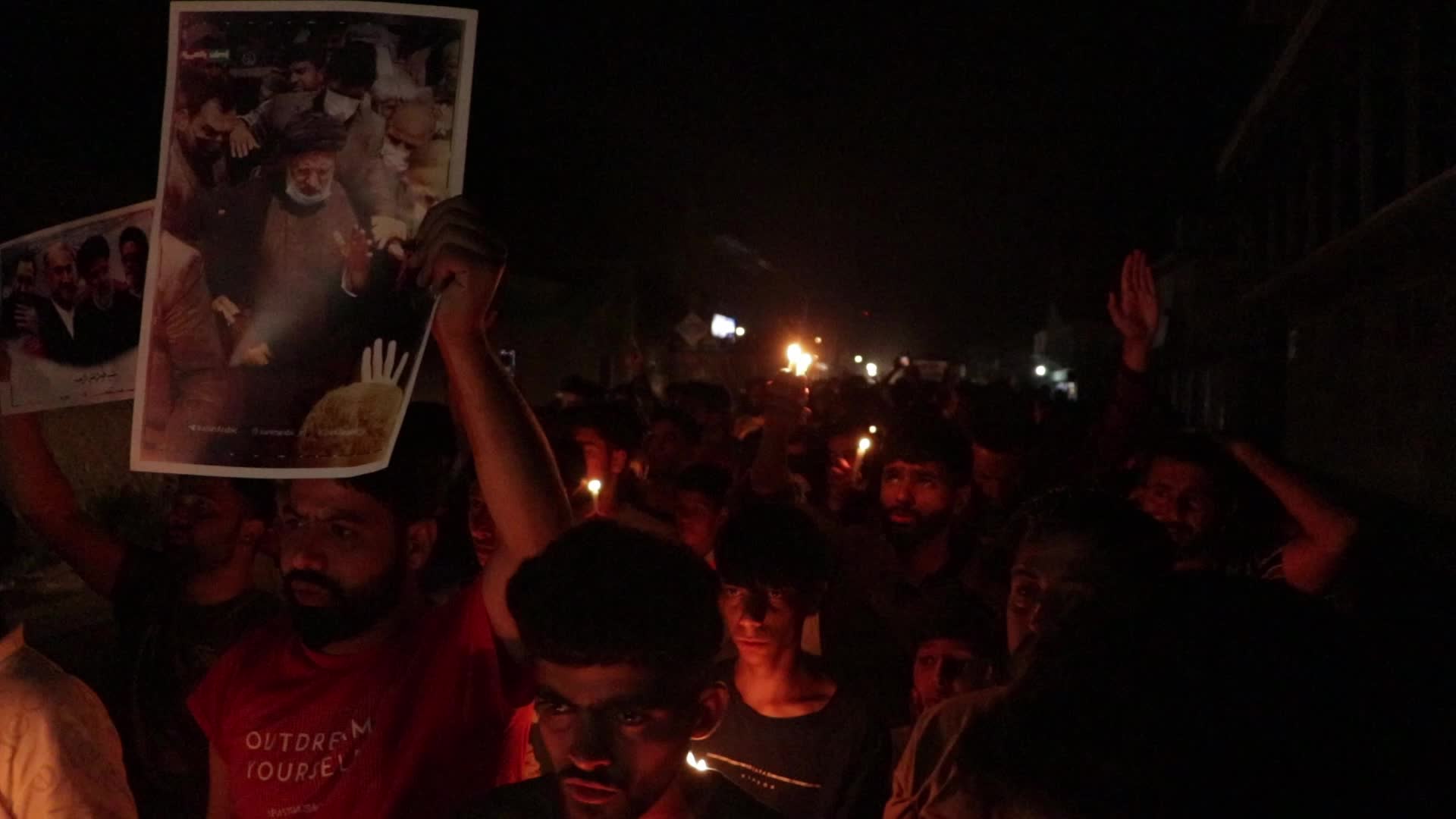Candlelight Vigil in Kashmir for Iranian President Raisi, Killed in Helicopter Crash