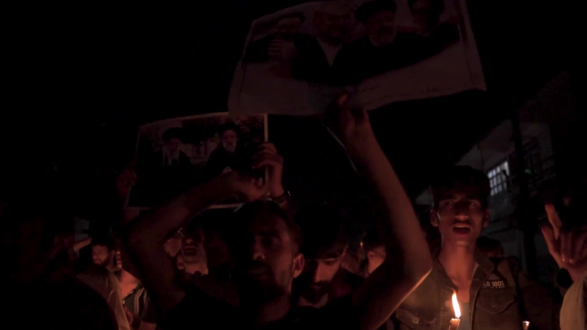 Rally in Kashmir Paying Tribute to Iranian President Raisi and others.