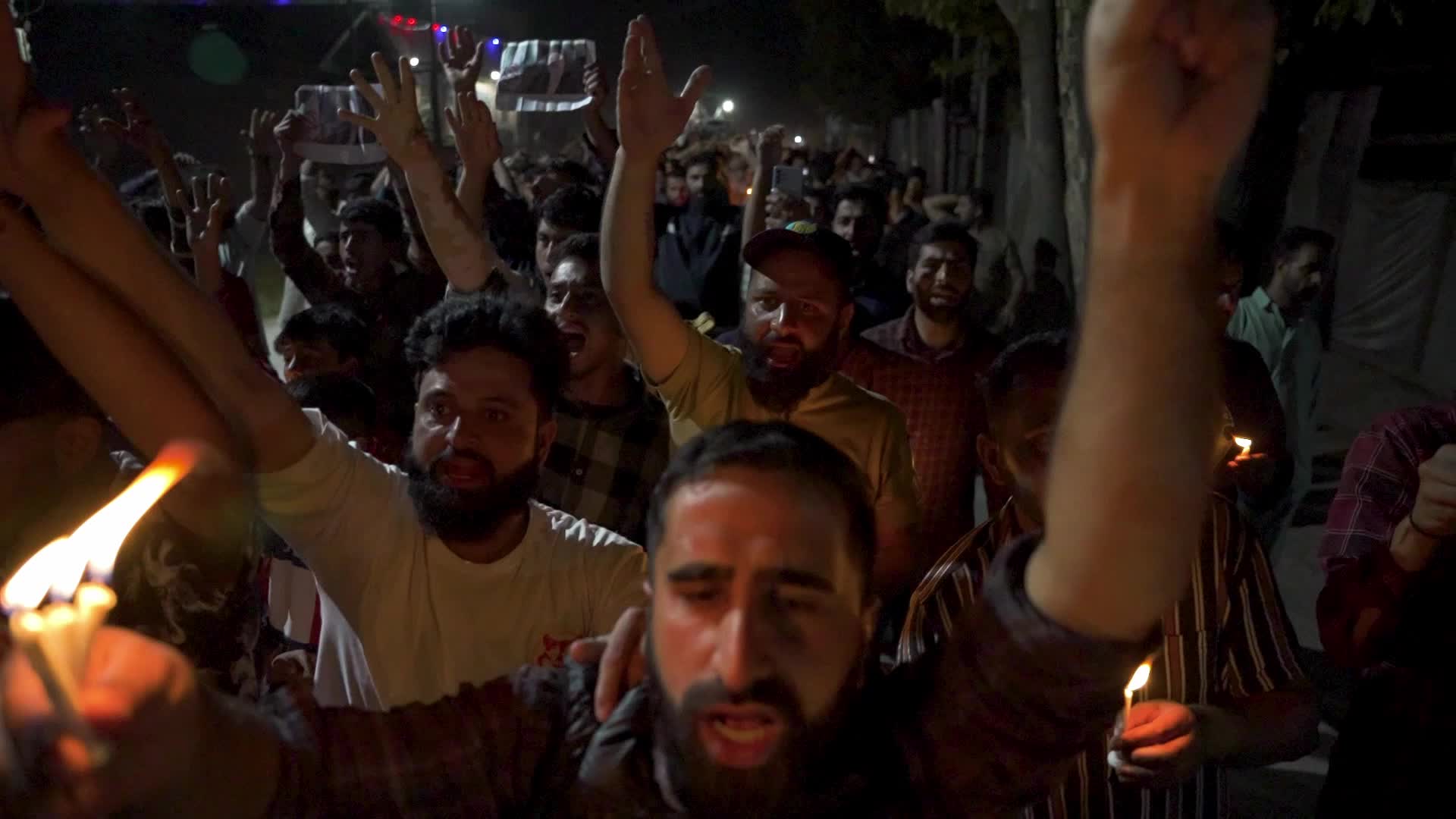 Rally in Kashmir Paying Tribute to Iranian President Raisi and others.
