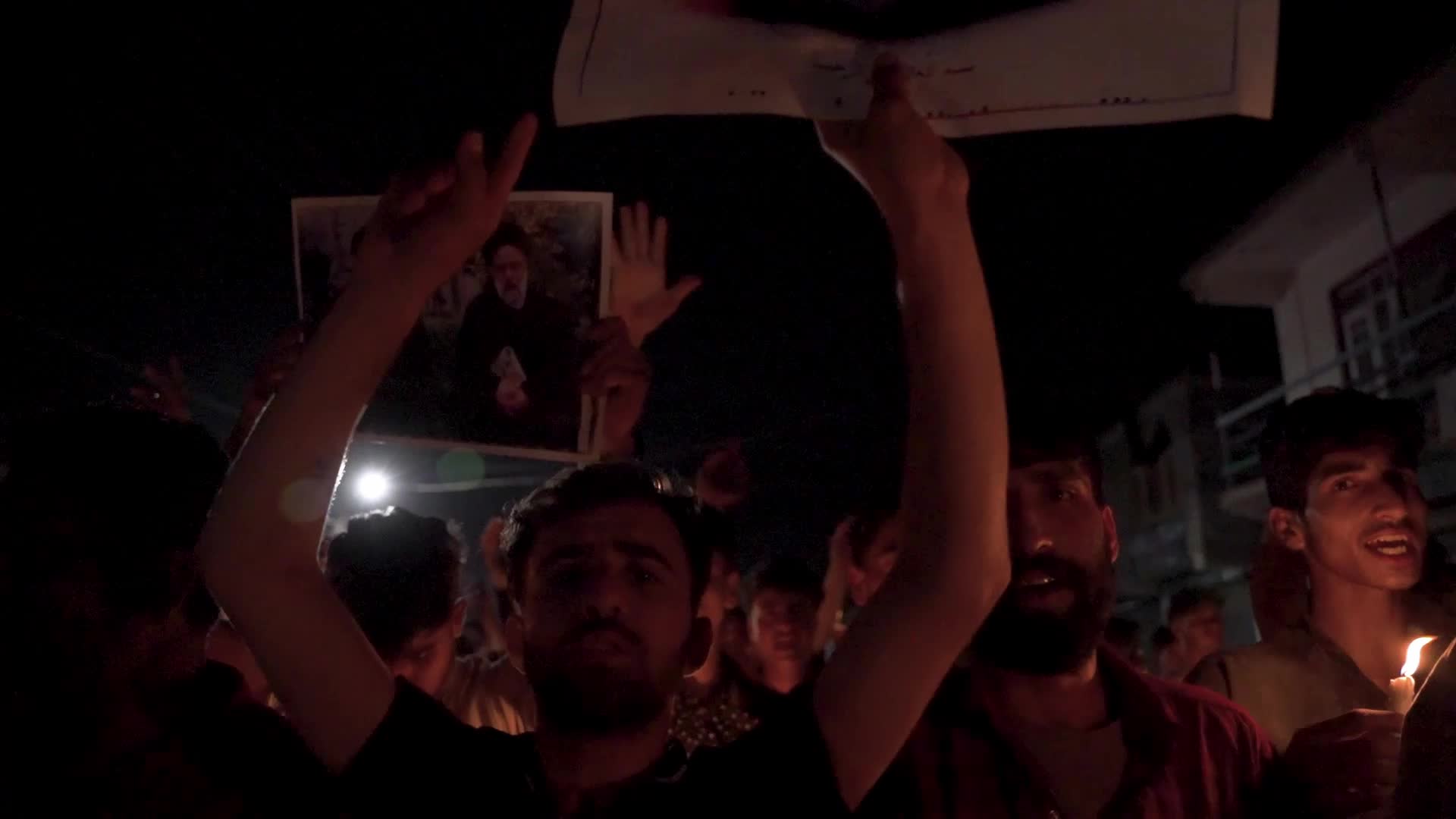 Rally in Kashmir Paying Tribute to Iranian President Raisi and others.