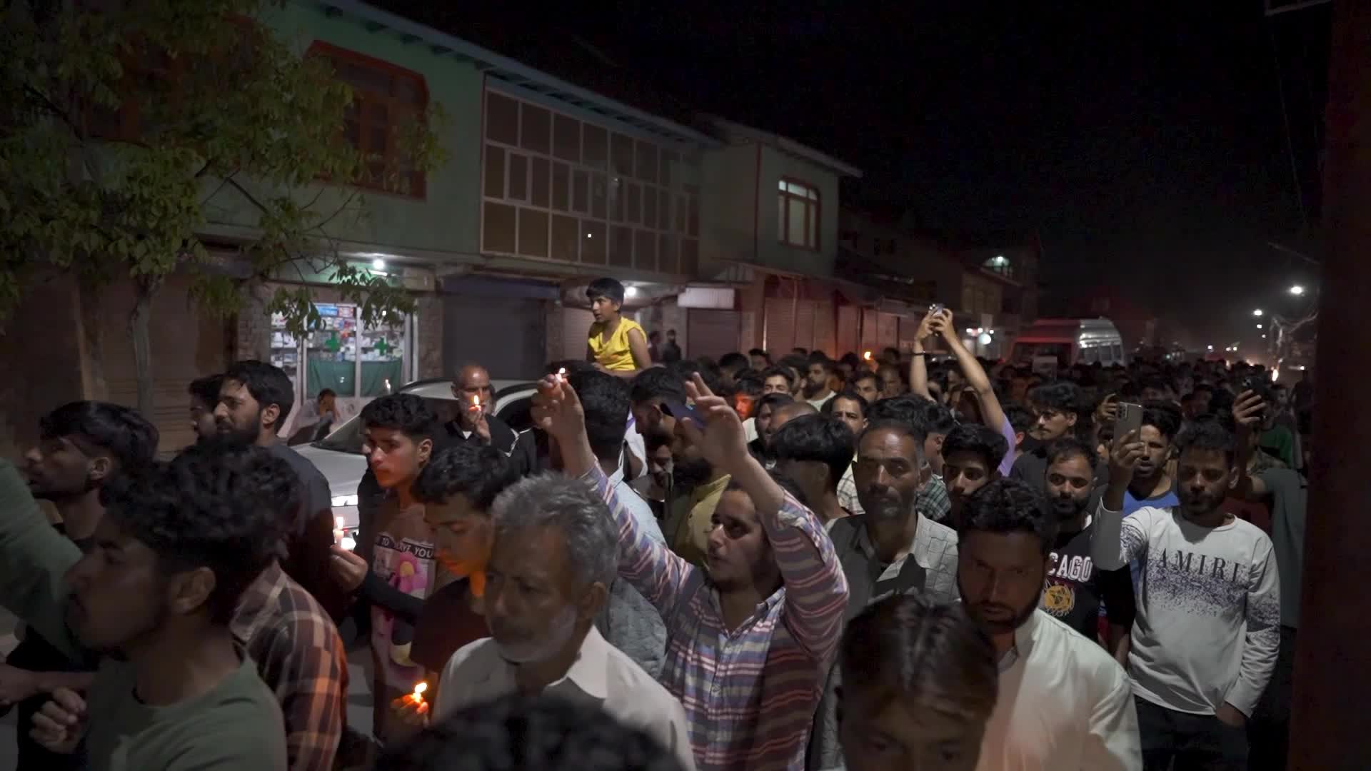 Rally in Kashmir Paying Tribute to Iranian President Raisi and others.