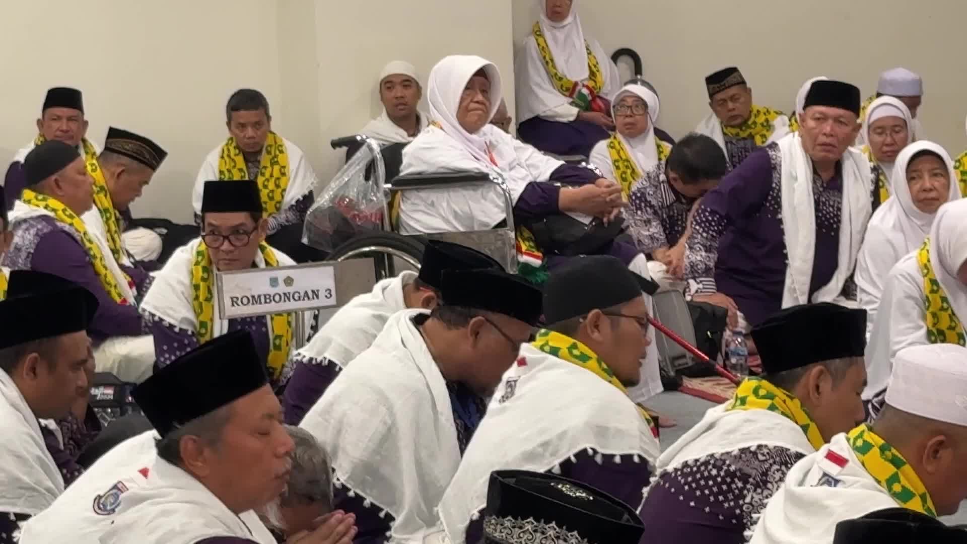 Pilgrimage Hajj to Mecca farewell in Indonesia
