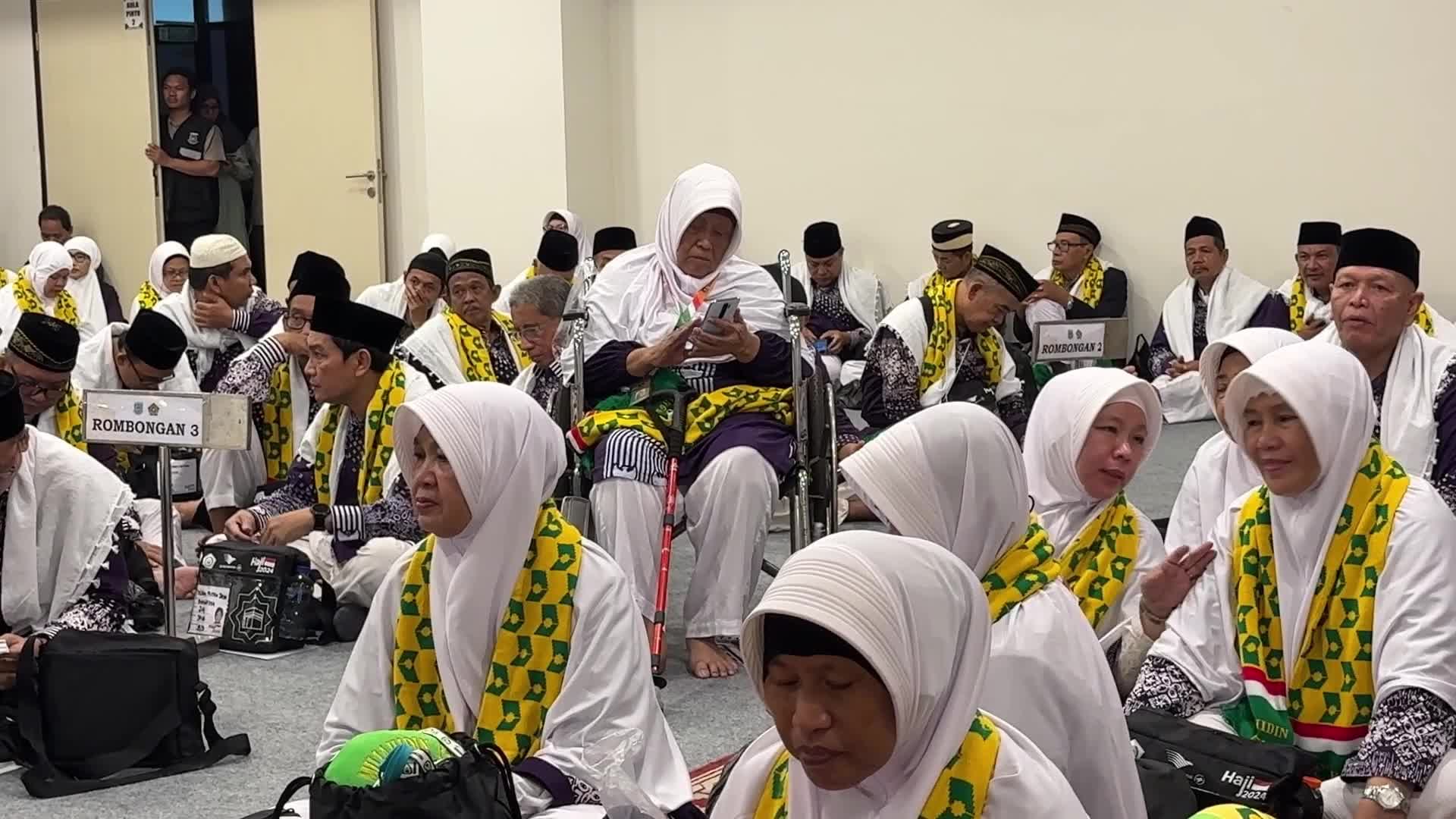 Pilgrimage Hajj to Mecca farewell in Indonesia