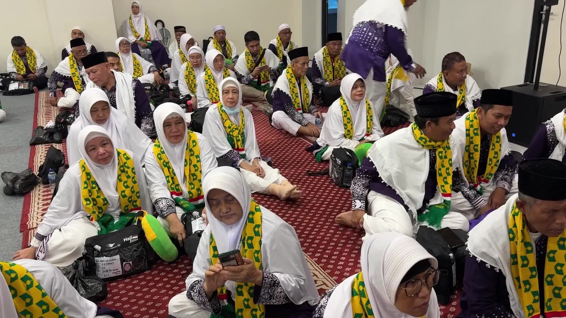 Pilgrimage Hajj to Mecca farewell in Indonesia