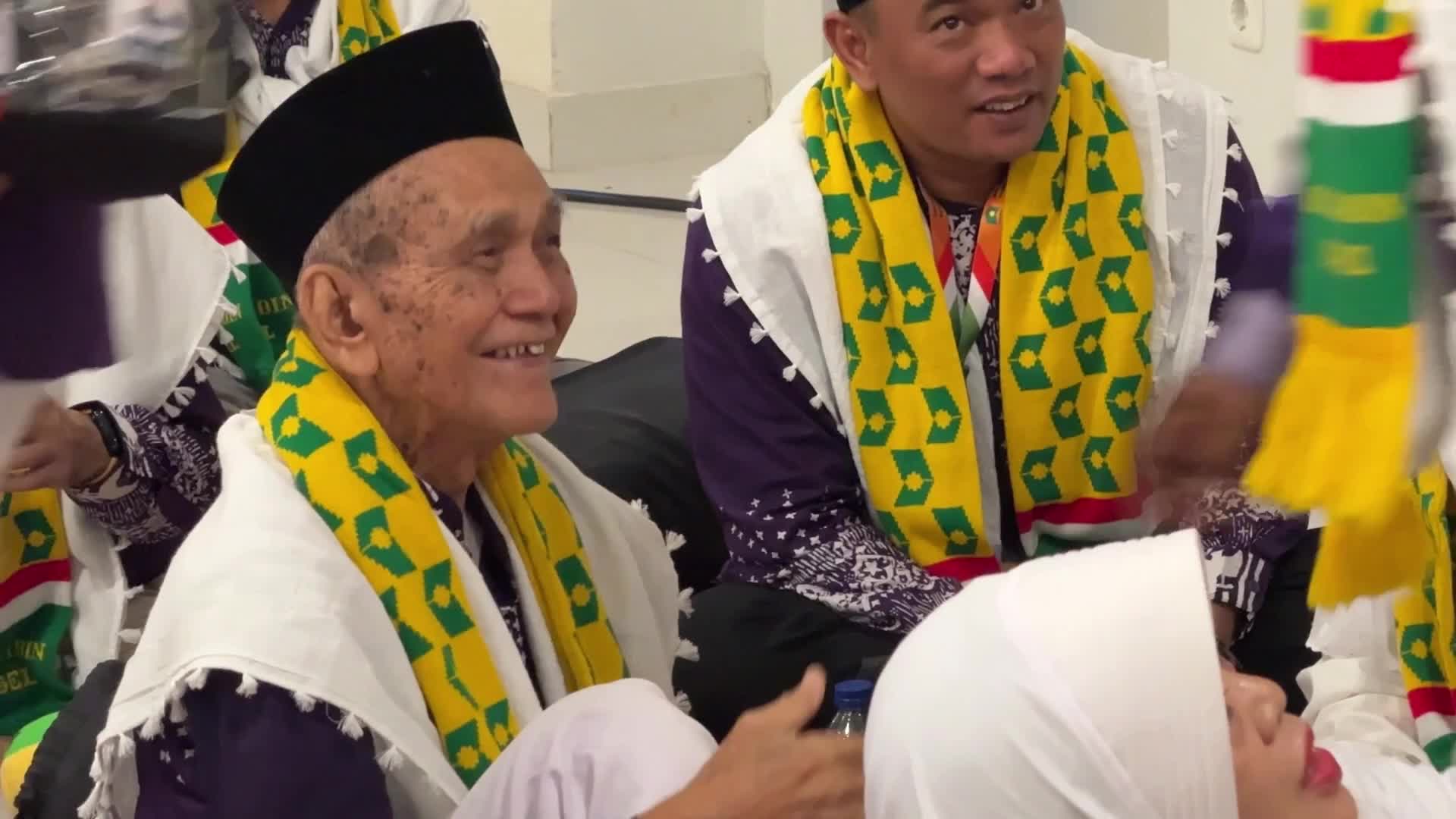 Pilgrimage Hajj to Mecca farewell in Indonesia