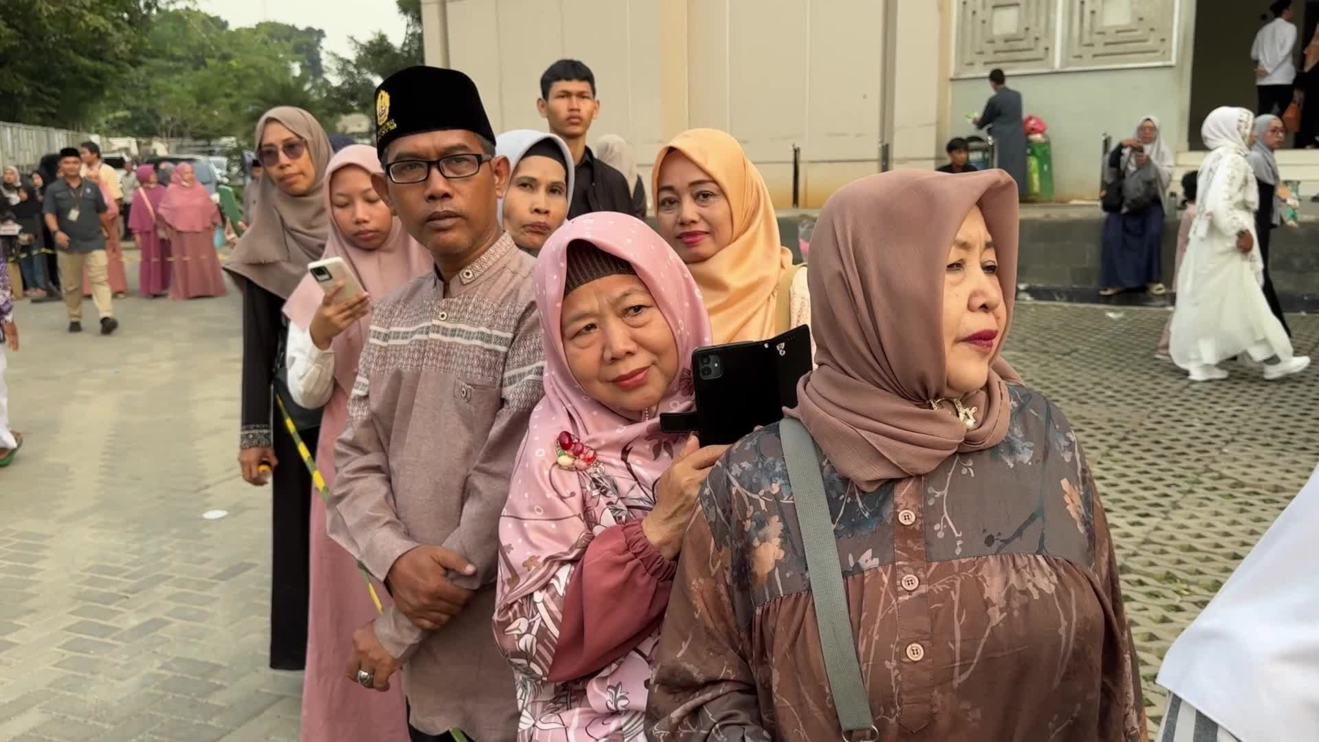 Pilgrimage Hajj to Mecca farewell in Indonesia