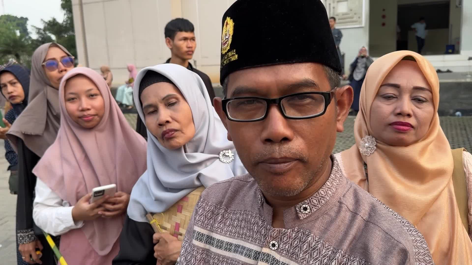 Pilgrimage Hajj to Mecca farewell in Indonesia