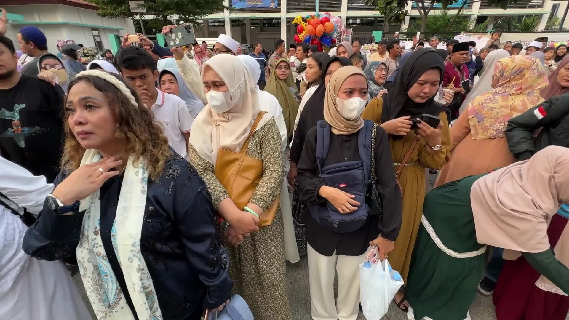 Pilgrimage Hajj to Mecca farewell in Indonesia