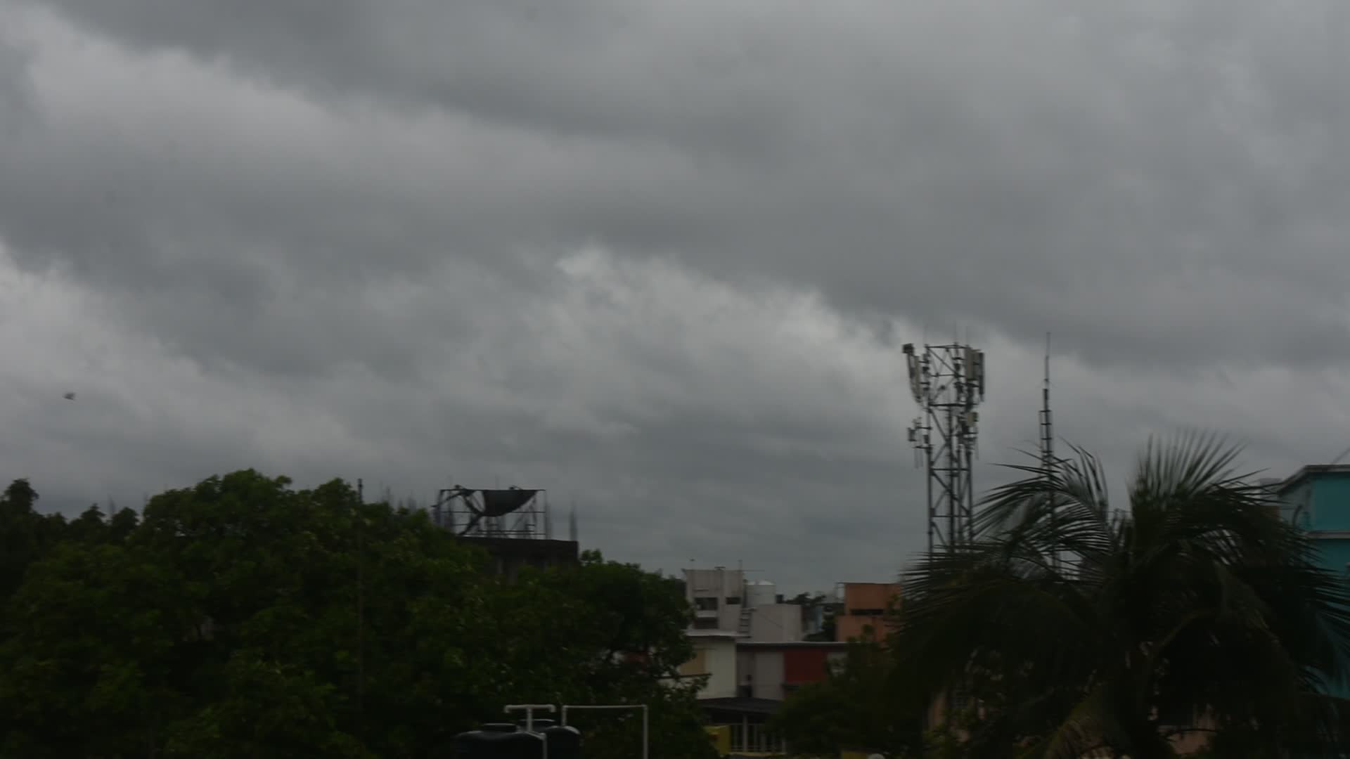 Storm clouds as seen over Kolkata ahead of Landfall of cyclone Remal.