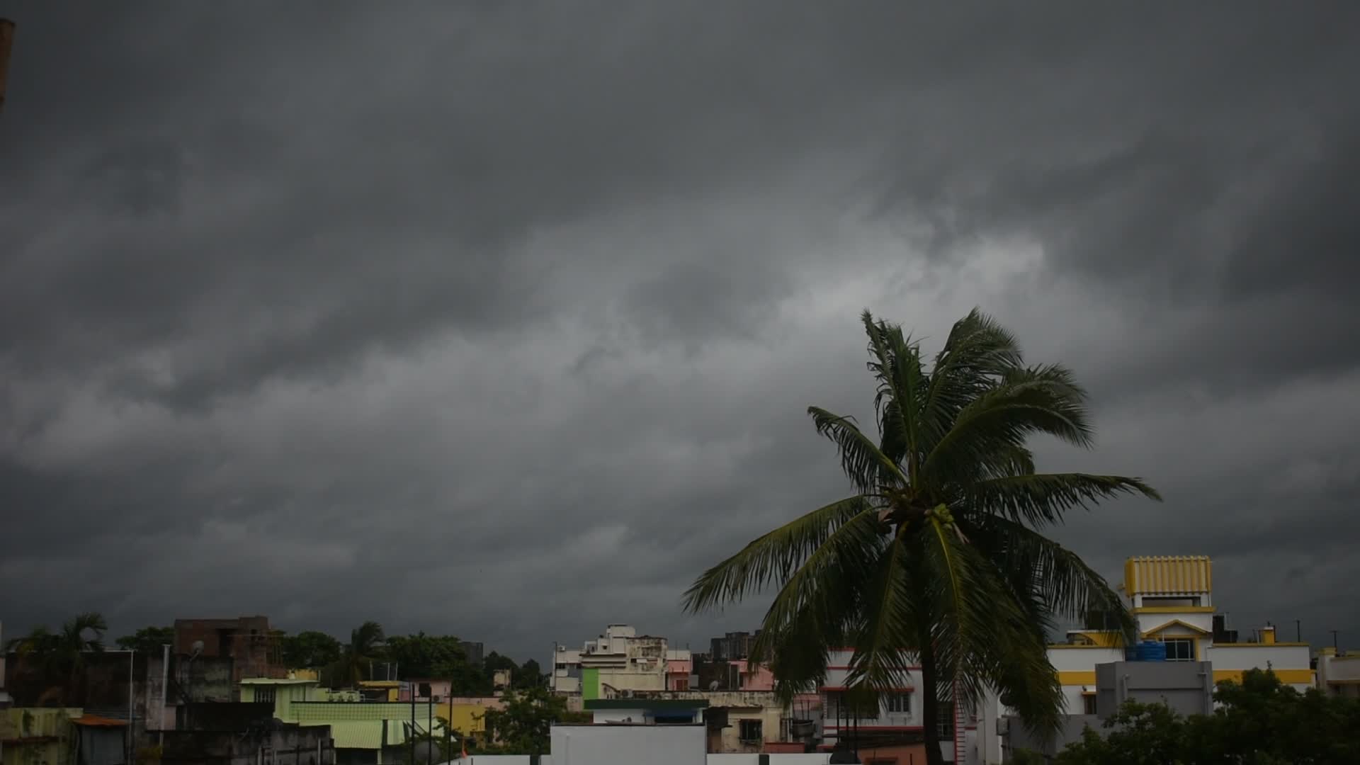Storm clouds as seen over Kolkata ahead of Landfall of cyclone Remal.