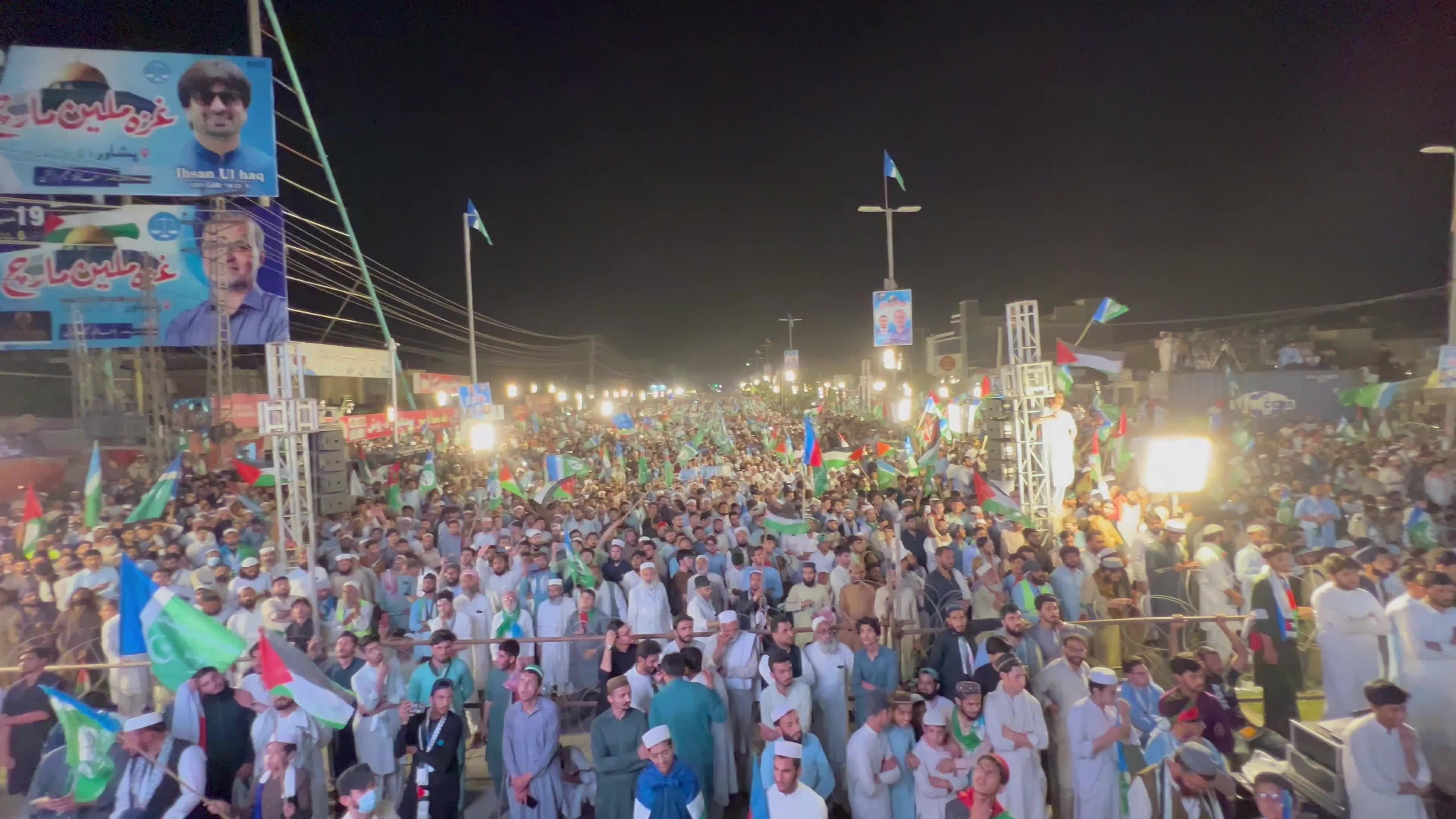 Pakistan's Jamaat-e-Islami party rally in solidarity with the Palestinian people, in Peshawar
