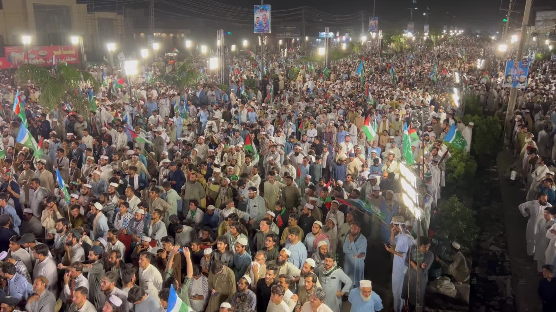 Pakistan's Jamaat-e-Islami party rally in solidarity with the Palestinian people, in Peshawar