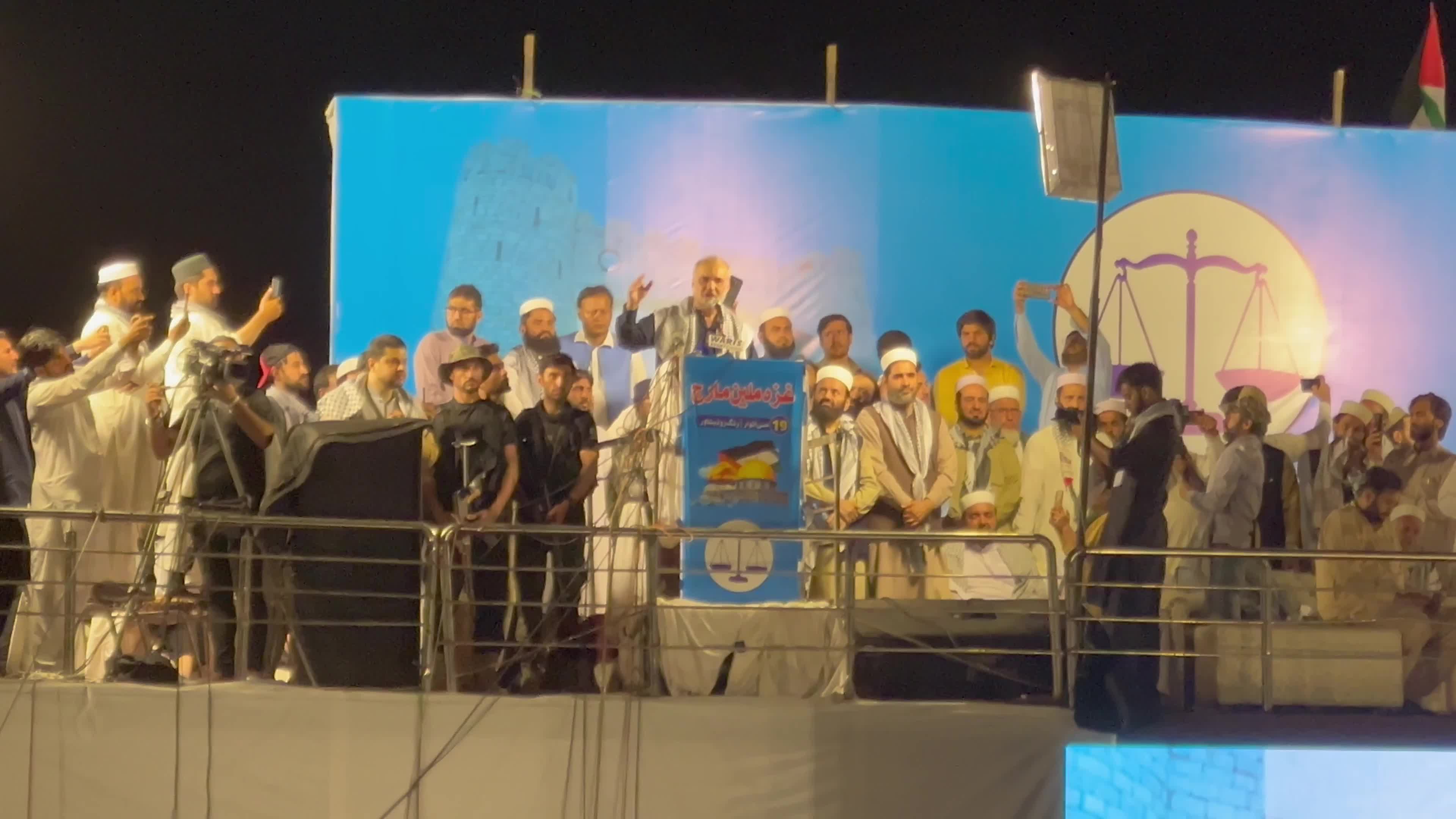 Pakistan's Jamaat-e-Islami party rally in solidarity with the Palestinian people, in Peshawar