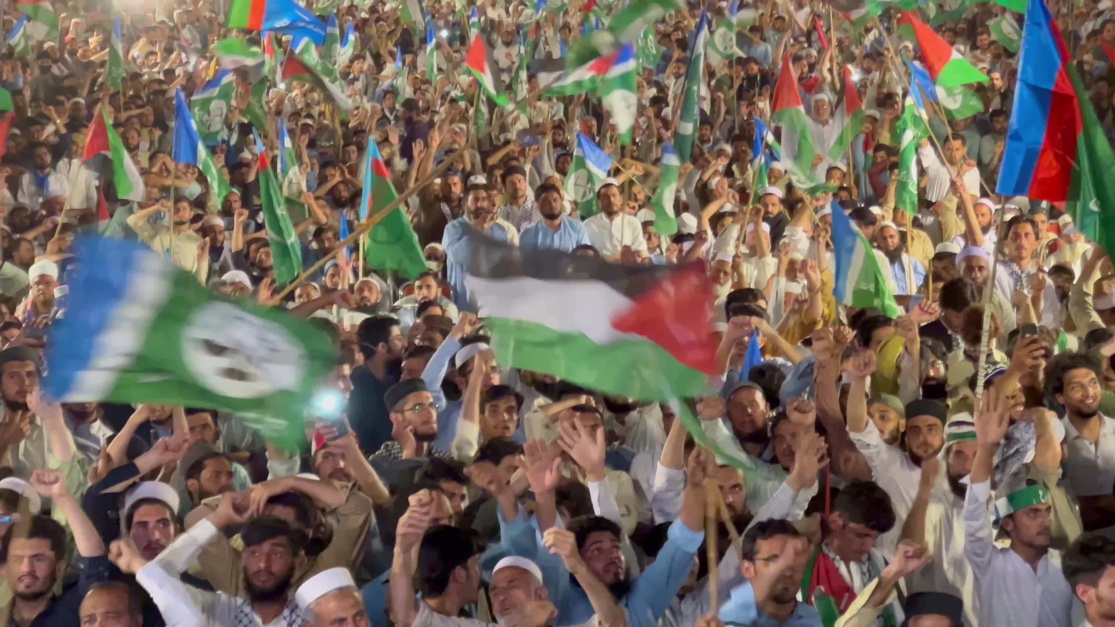 Pakistan's Jamaat-e-Islami party rally in solidarity with the Palestinian people, in Peshawar