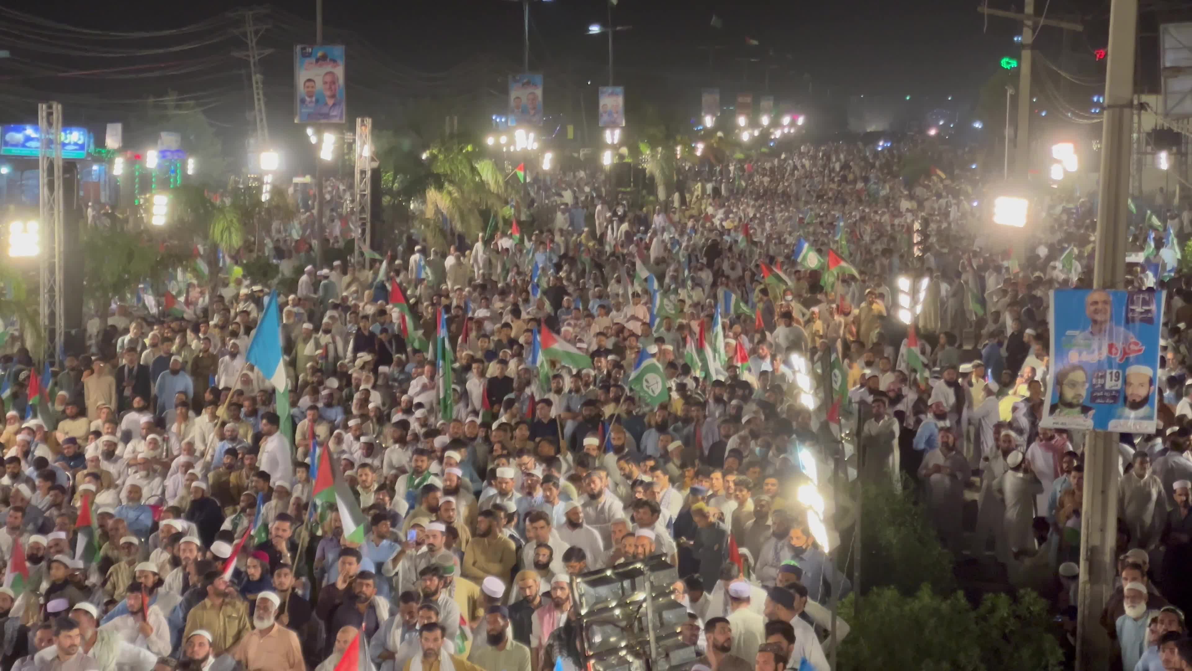 Pakistan's Jamaat-e-Islami party rally in solidarity with the Palestinian people, in Peshawar