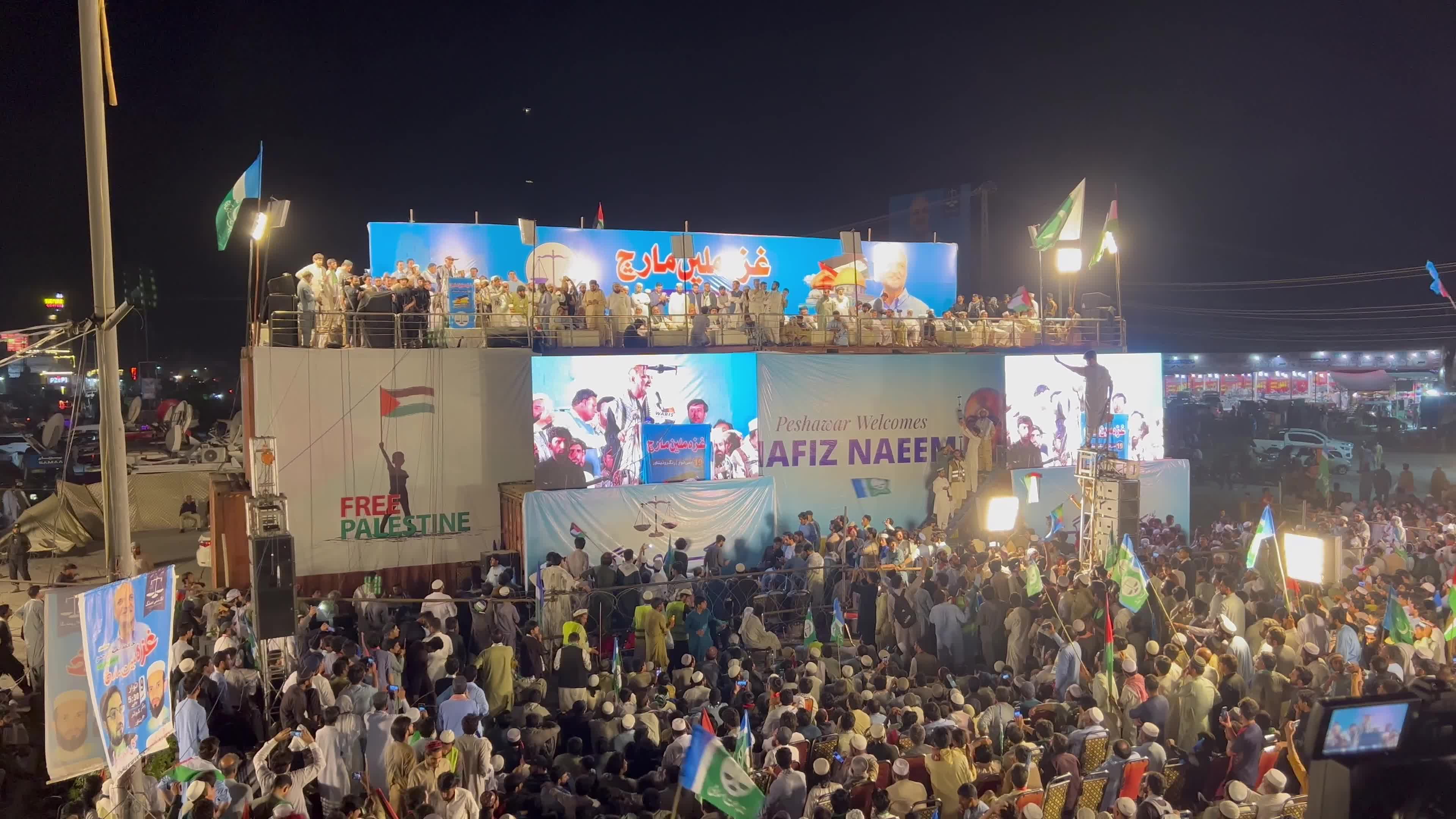 Pakistan's Jamaat-e-Islami party rally in solidarity with the Palestinian people, in Peshawar
