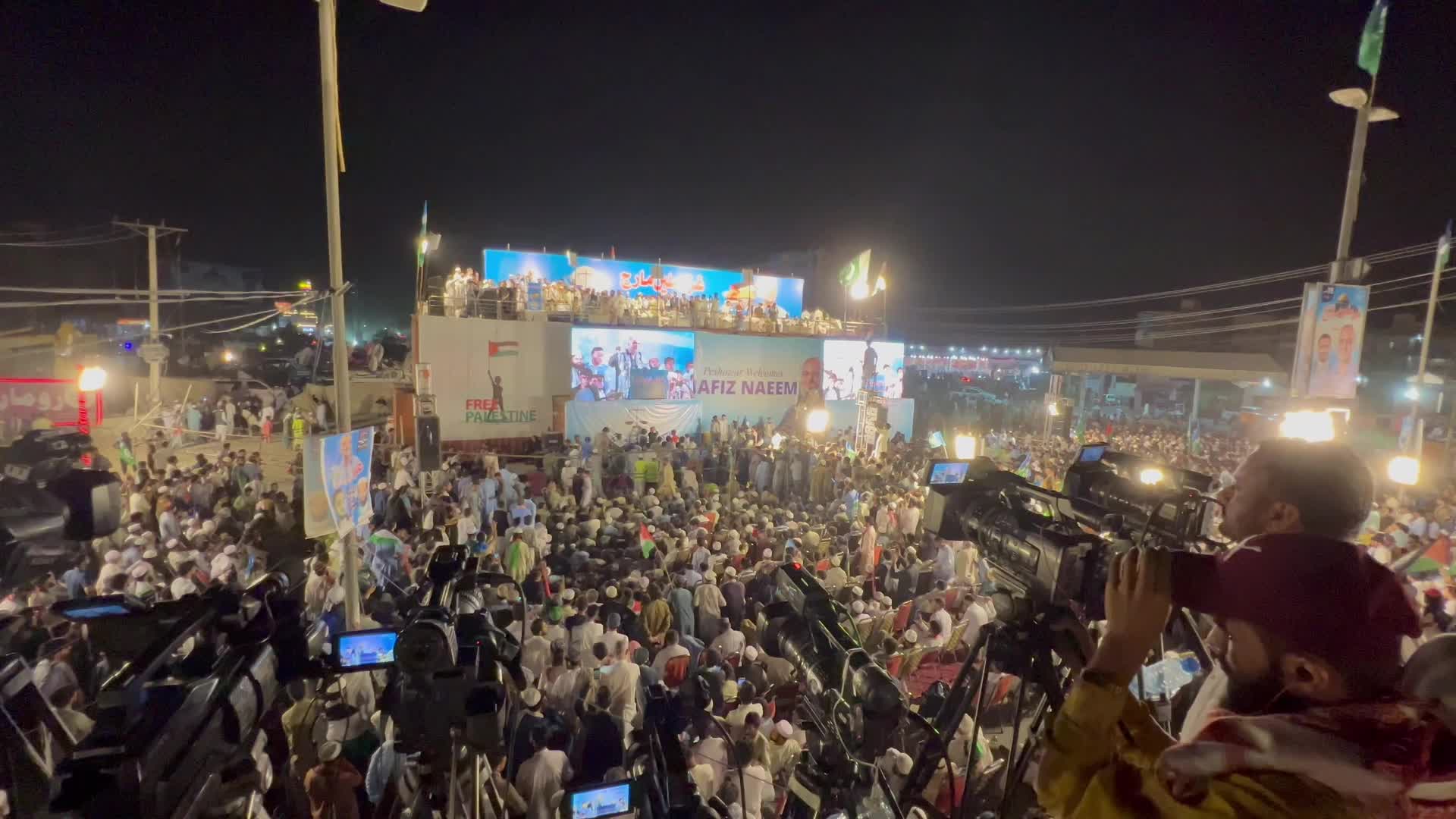 Pakistan's Jamaat-e-Islami party rally in solidarity with the Palestinian people, in Peshawar