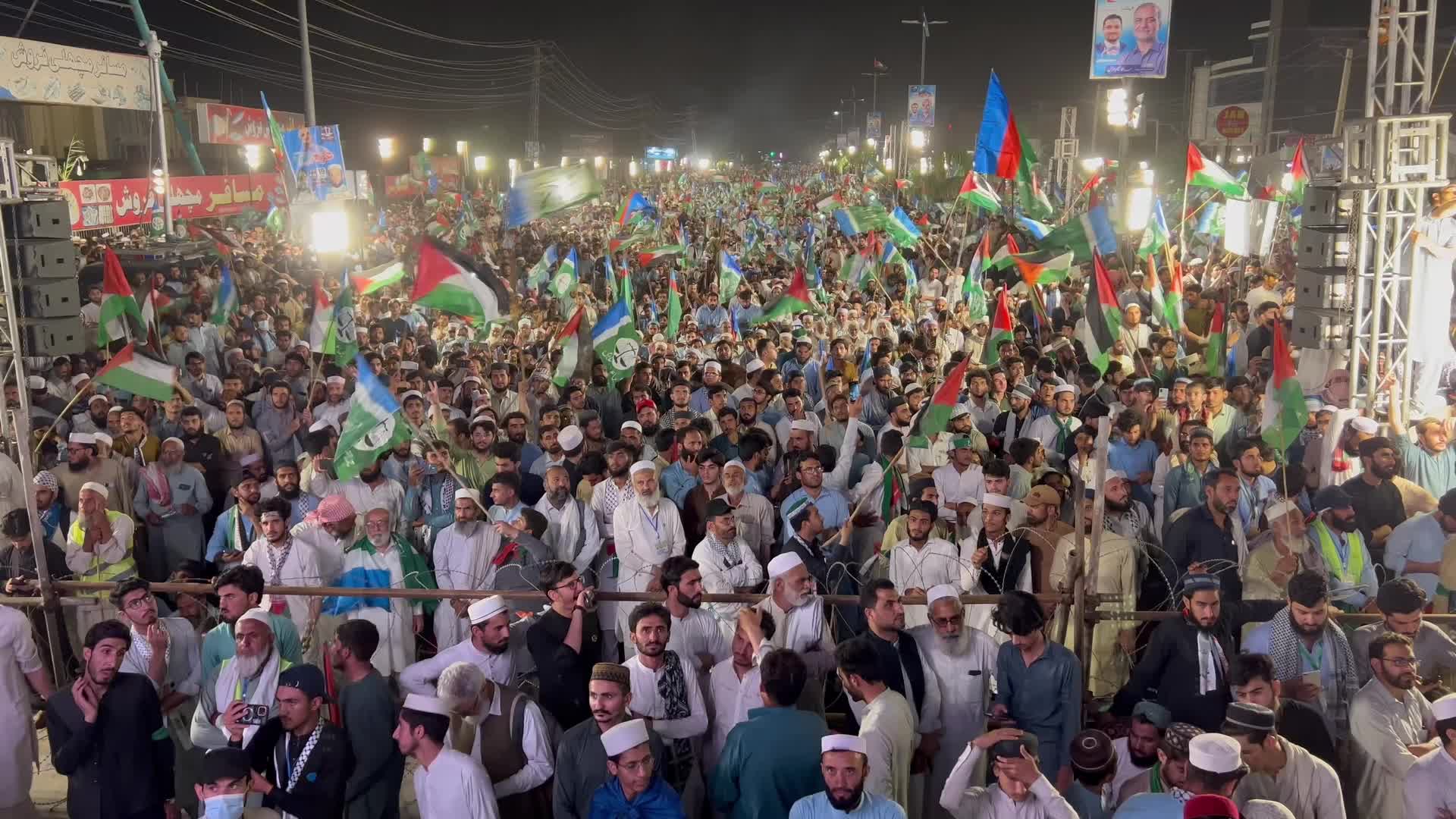 Pakistan's Jamaat-e-Islami party rally in solidarity with the Palestinian people, in Peshawar