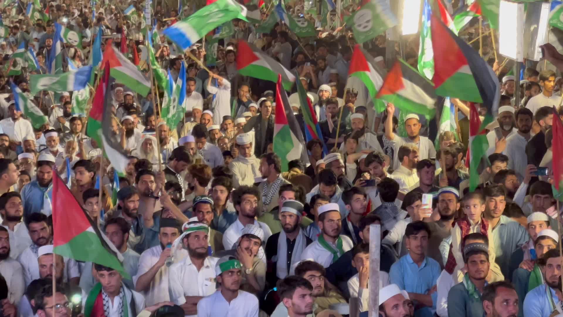 Pakistan's Jamaat-e-Islami party rally in solidarity with the Palestinian people, in Peshawar