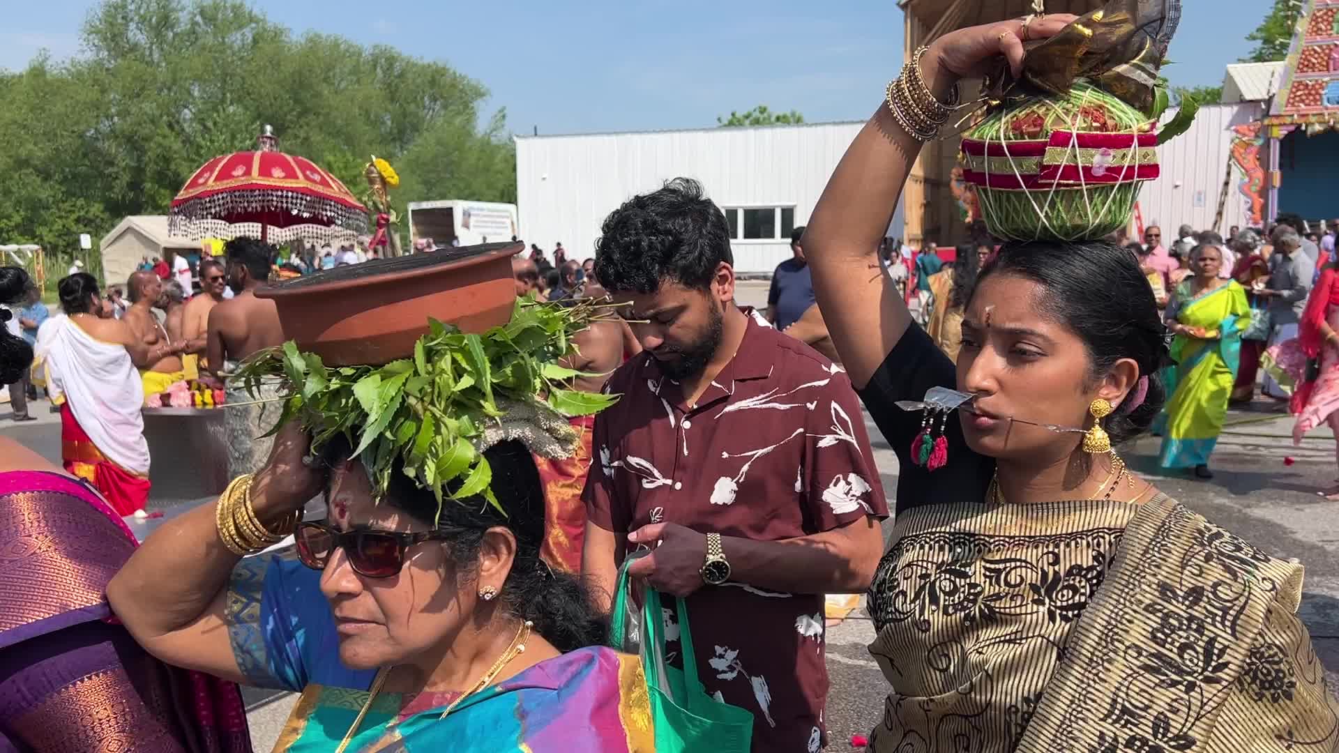 Tamil Hindu devotees celebrate the Ganesha Mahotshava Vingnapanam Festival