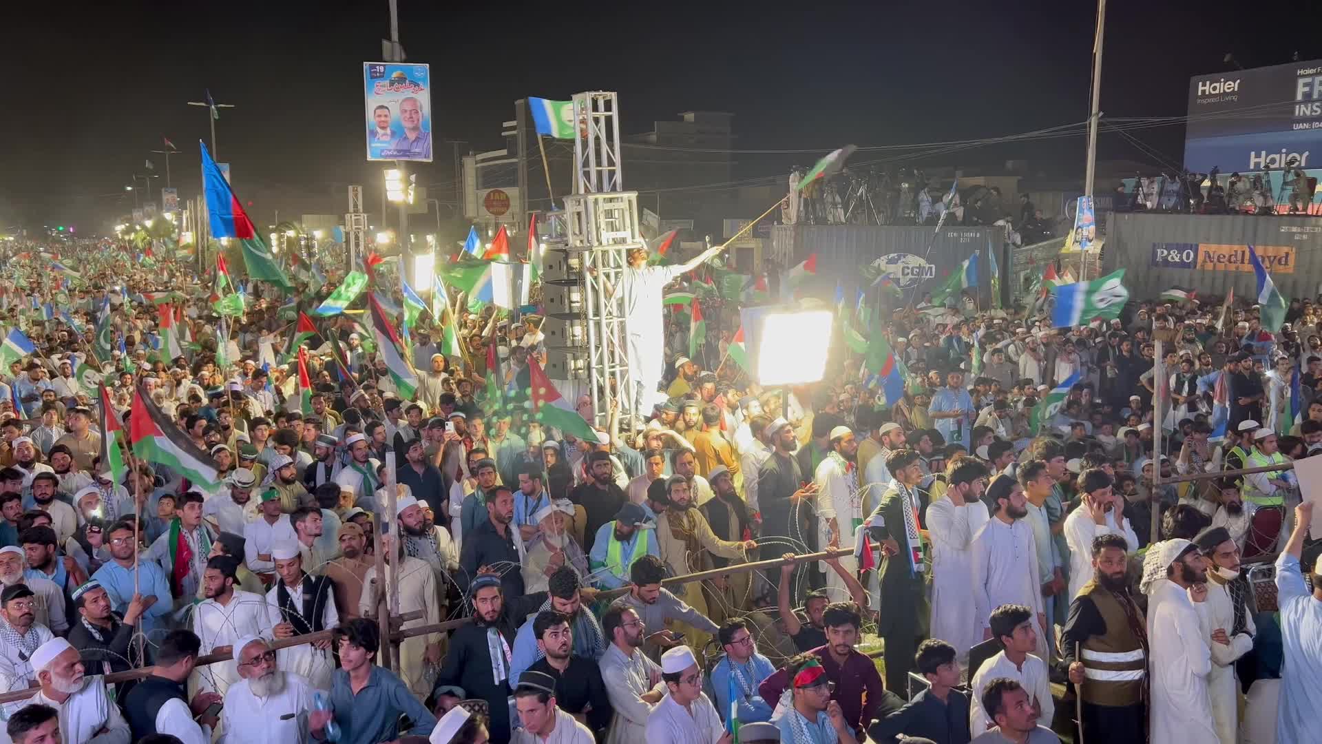 Pakistan's Jamaat-e-Islami party rally in solidarity with the Palestinian people, in Peshawar