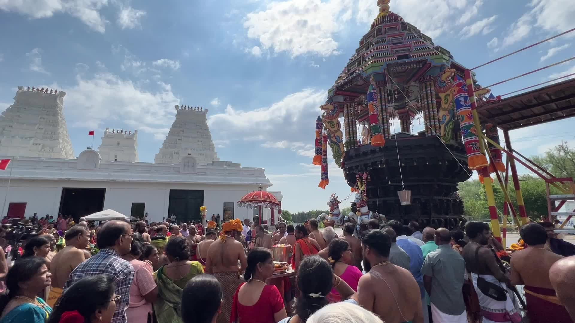 Tamil Hindu devotees celebrate the Ganesha Mahotshava Vingnapanam Festival