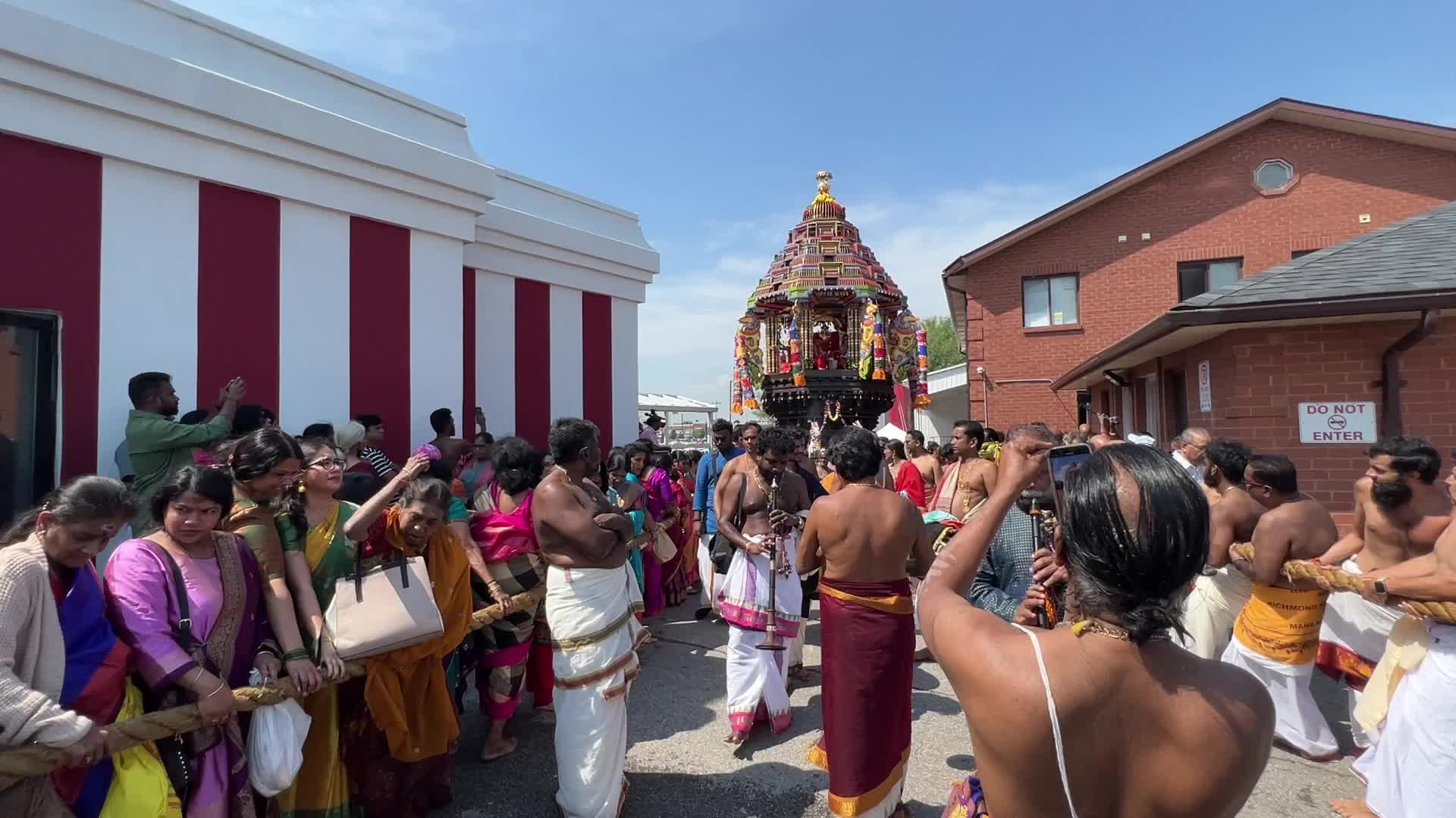 Tamil Hindu devotees celebrate the Ganesha Mahotshava Vingnapanam Festival
