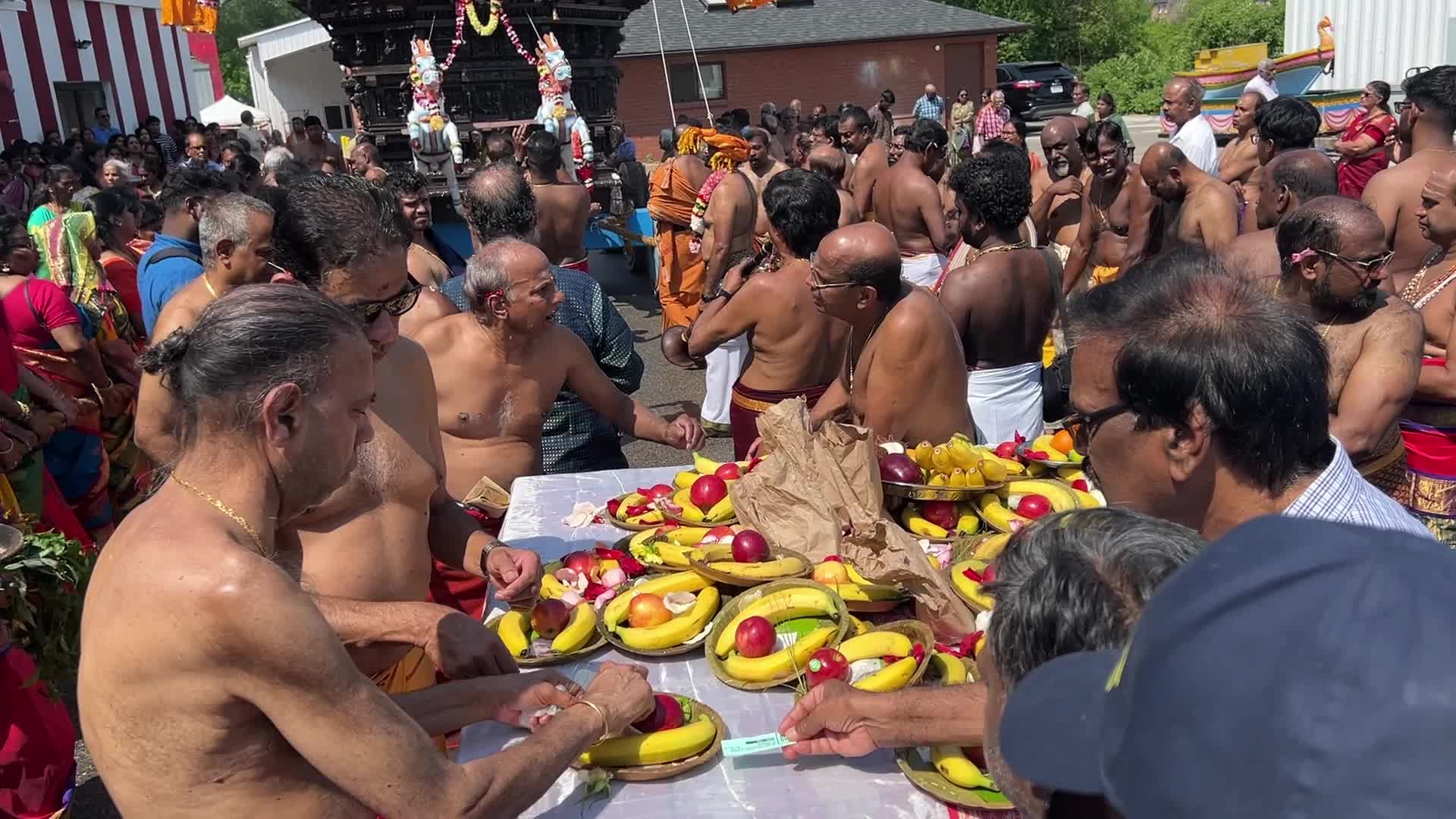 Tamil Hindu devotees celebrate the Ganesha Mahotshava Vingnapanam Festival