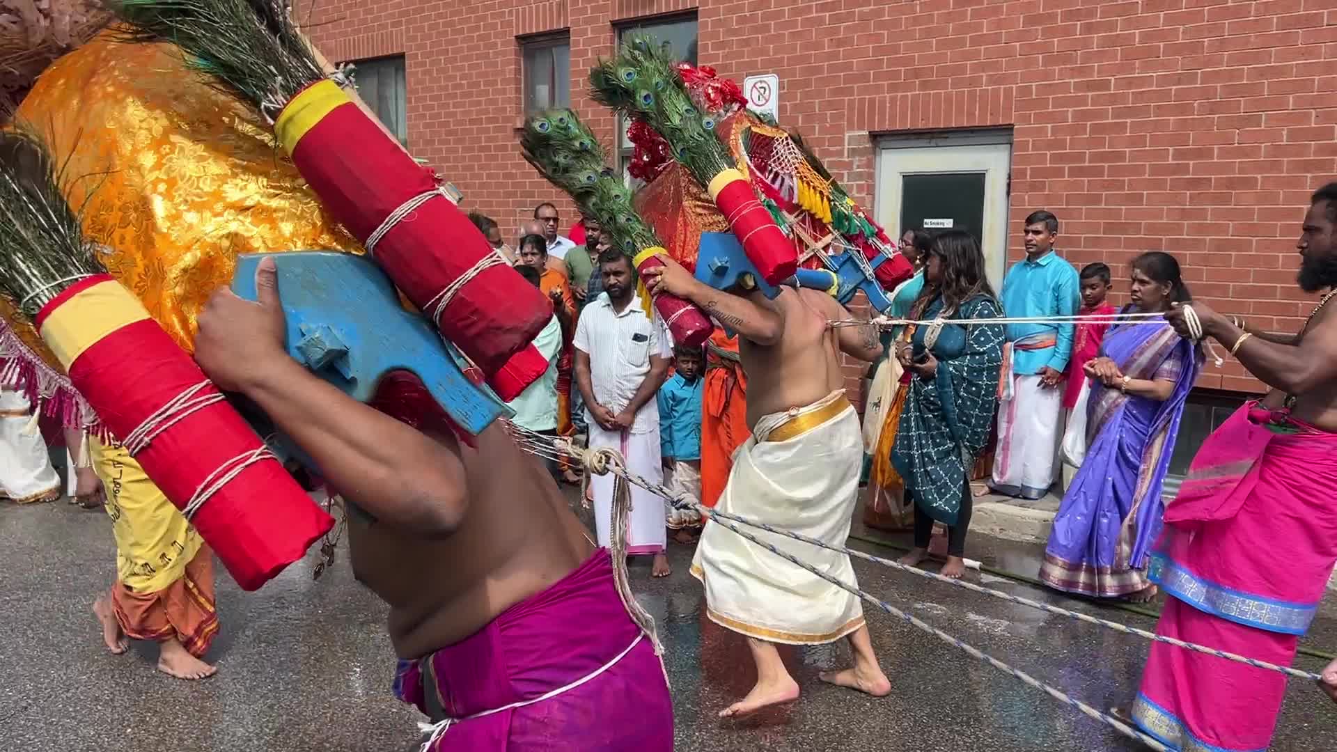 Tamil Hindu devotees celebrate the Ganesha Mahotshava Vingnapanam Festival